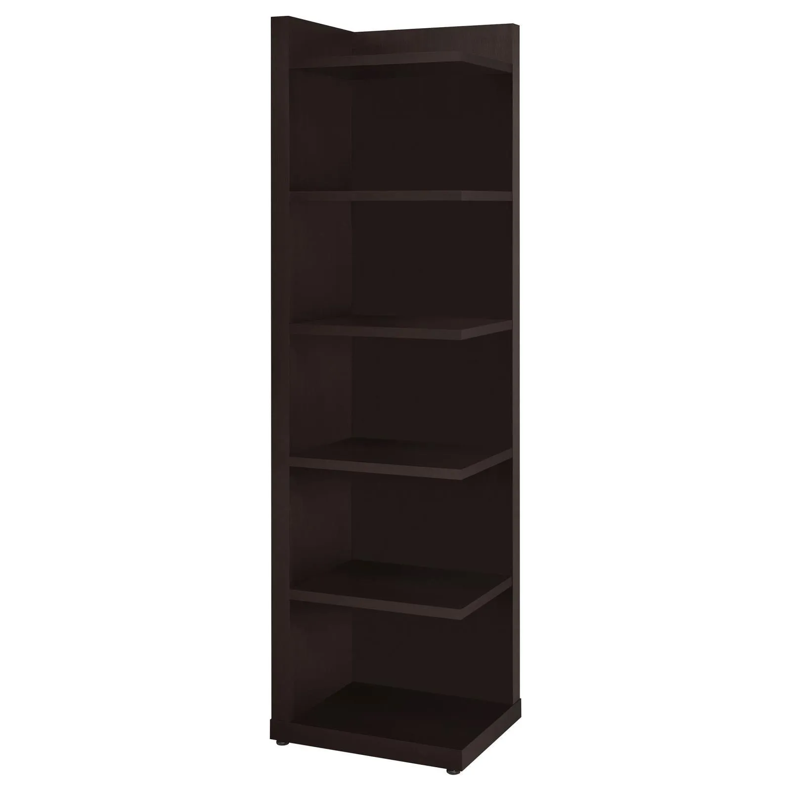Alder Cappuccino 71-inch 6-shelf Corner Bookcase - Image 2