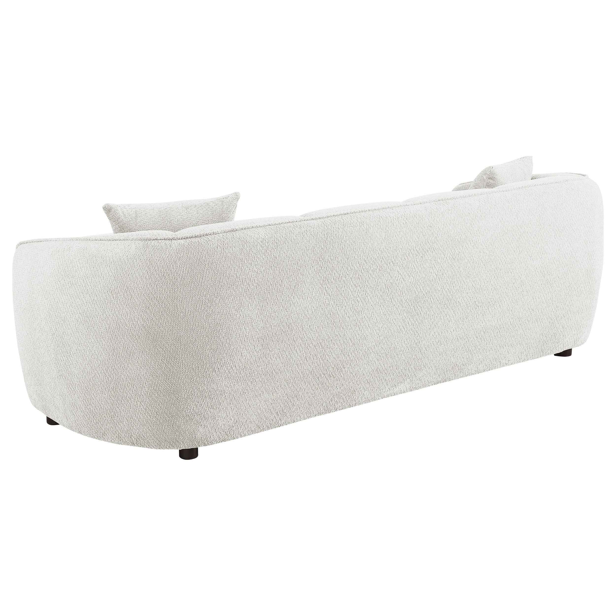 Aleisha Ivory 2-piece Chenille Upholstered Sofa Set - Image 3