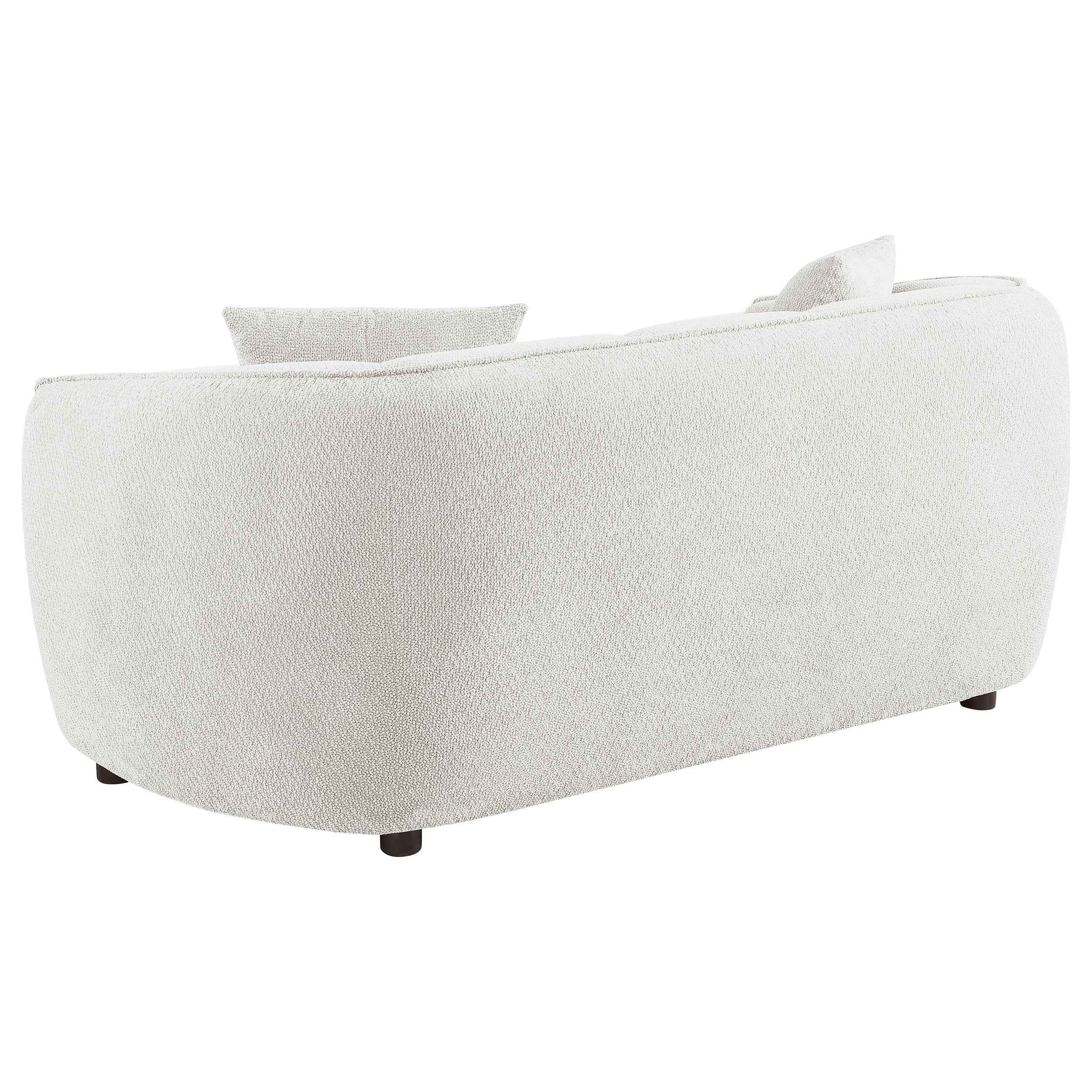 Aleisha Ivory 2-piece Chenille Upholstered Sofa Set - Image 5