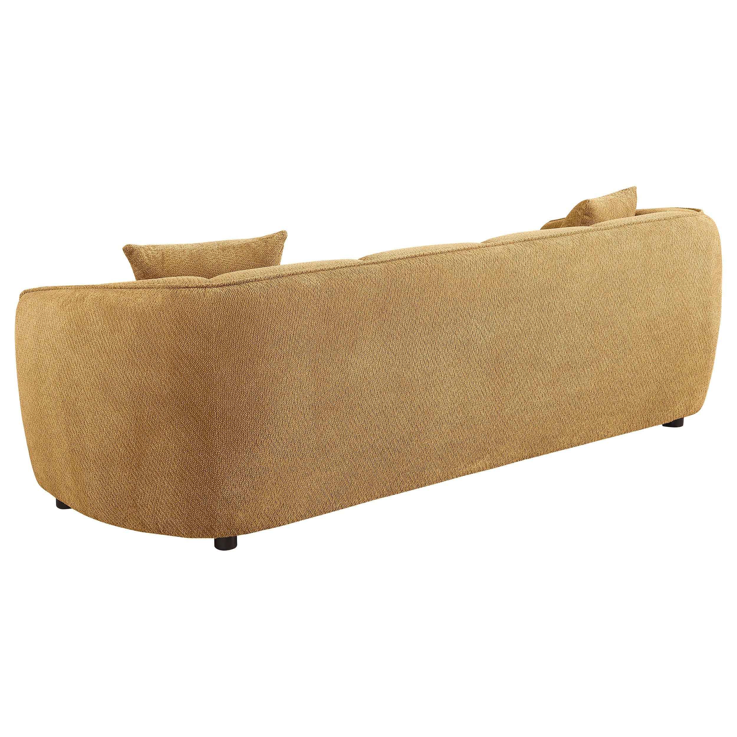 Aleisha Mustard Yellow 2-piece Chenille Upholstered Sofa Set - Image 3