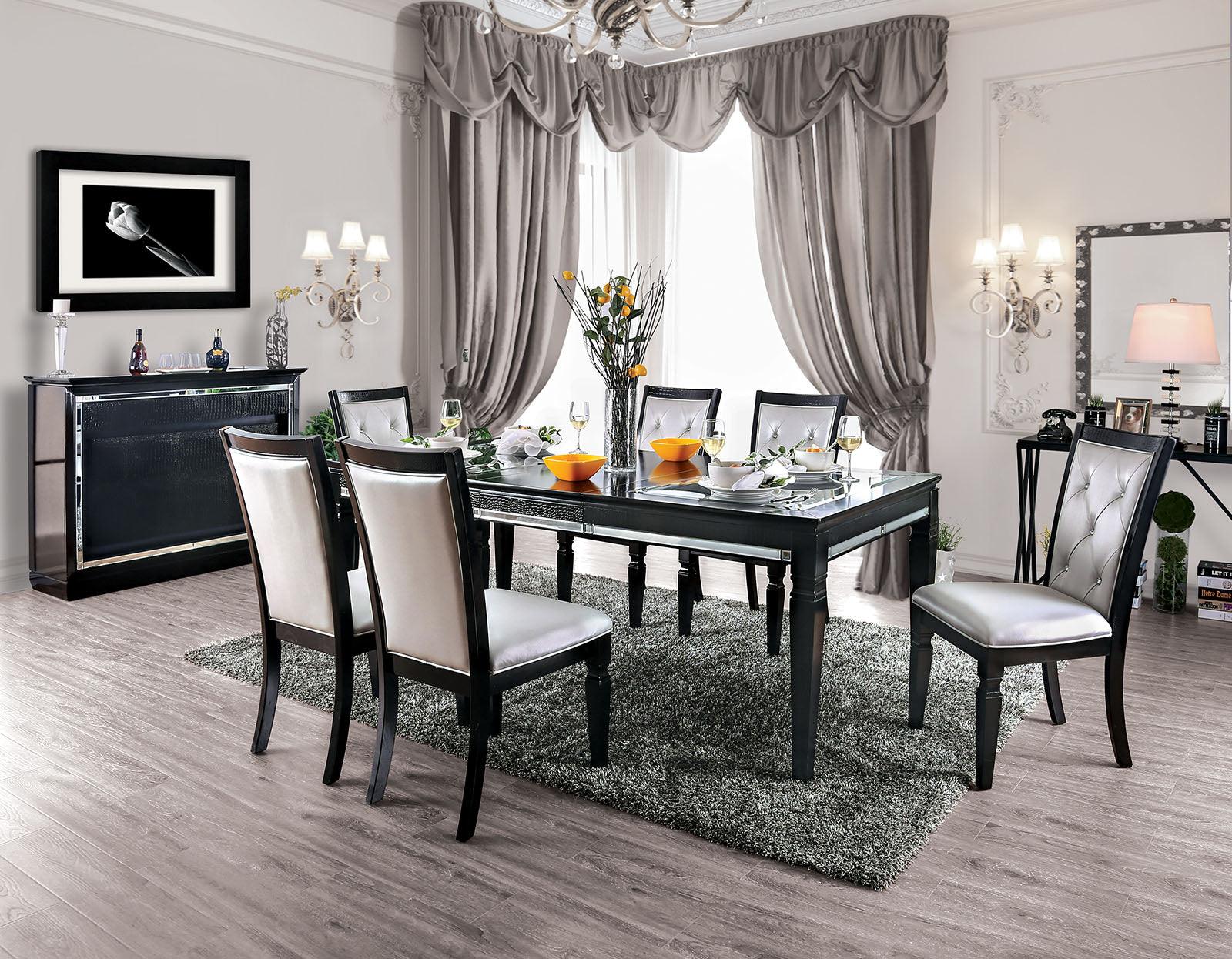 Alena Black/Silver Dining Table - Image 2