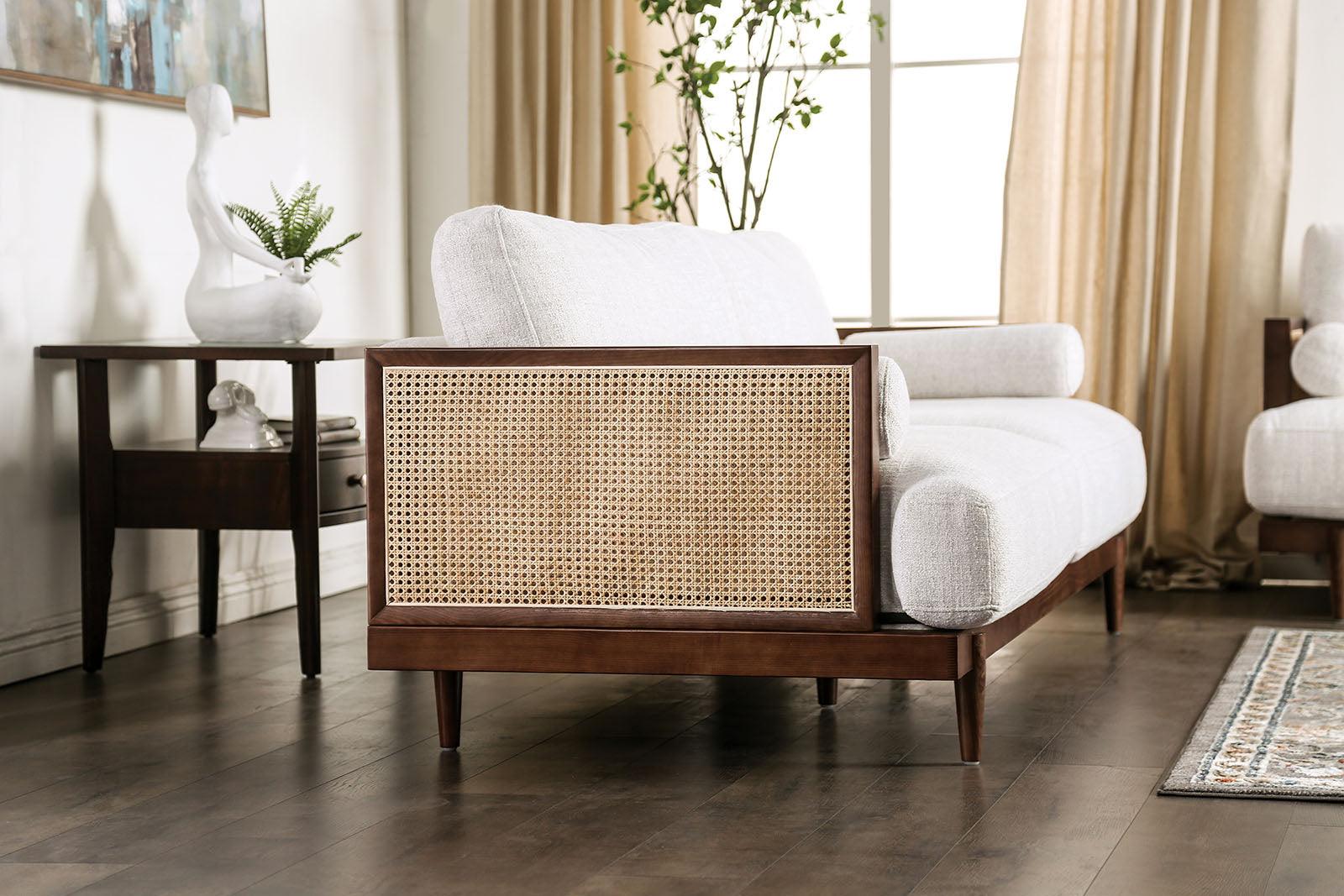 Alesund Beige/Walnut Sofa - Image 2