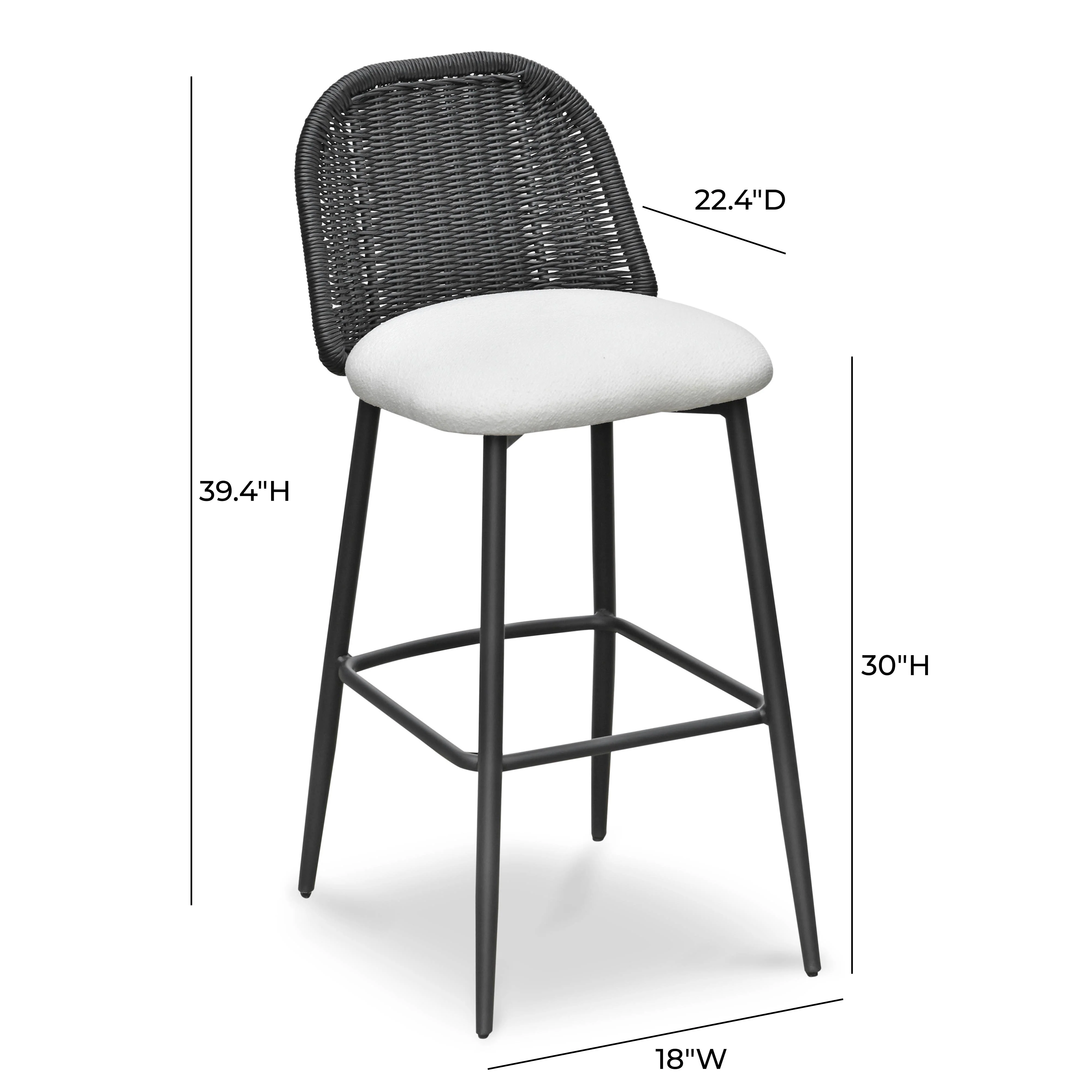 Alexa Performance Fabric Outdoor Stool - Image 24