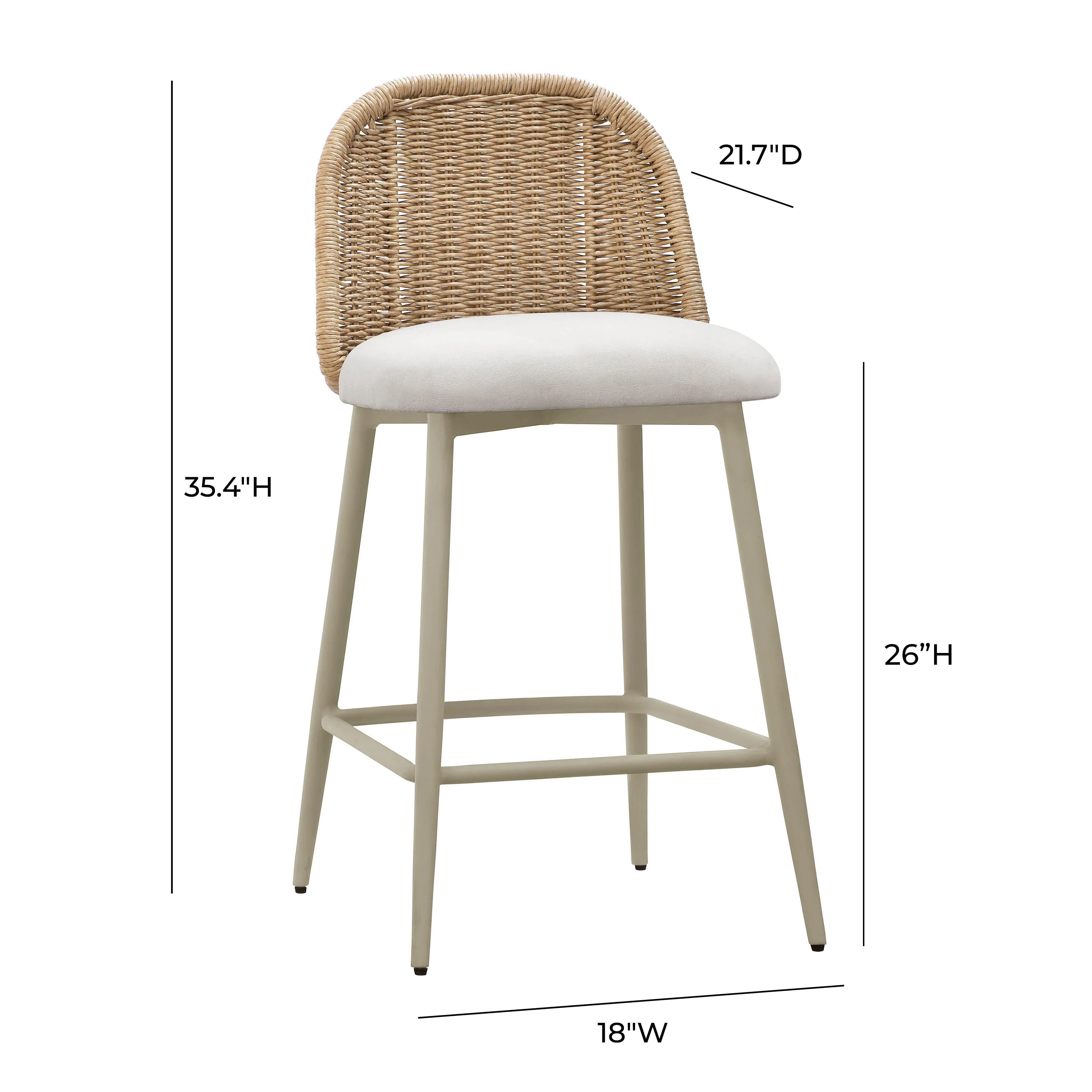 Alexa Performance Fabric Outdoor Stool - Image 5