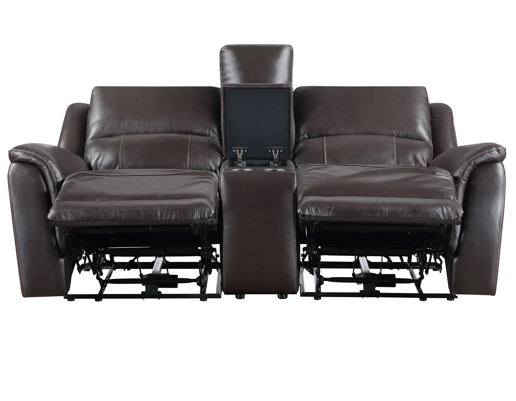 Alexandria Chocolate 3-Piece Top-Grain Leather Power Reclining Set - Image 23