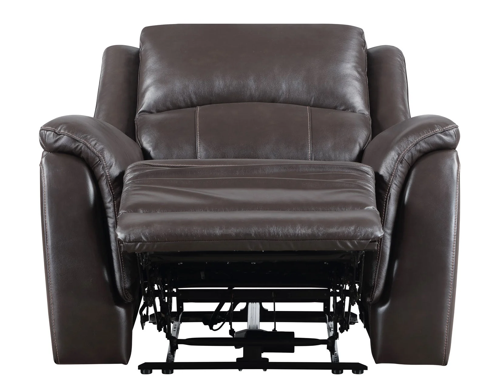 Alexandria Chocolate 3-Piece Top-Grain Leather Power Reclining Set - Image 29