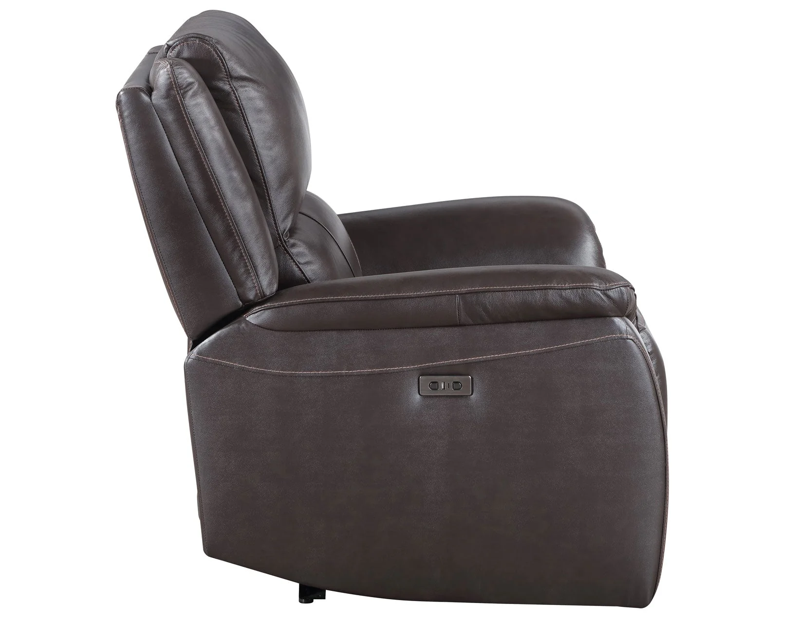 Alexandria Chocolate 3-Piece Top-Grain Leather Power Reclining Set - Image 32