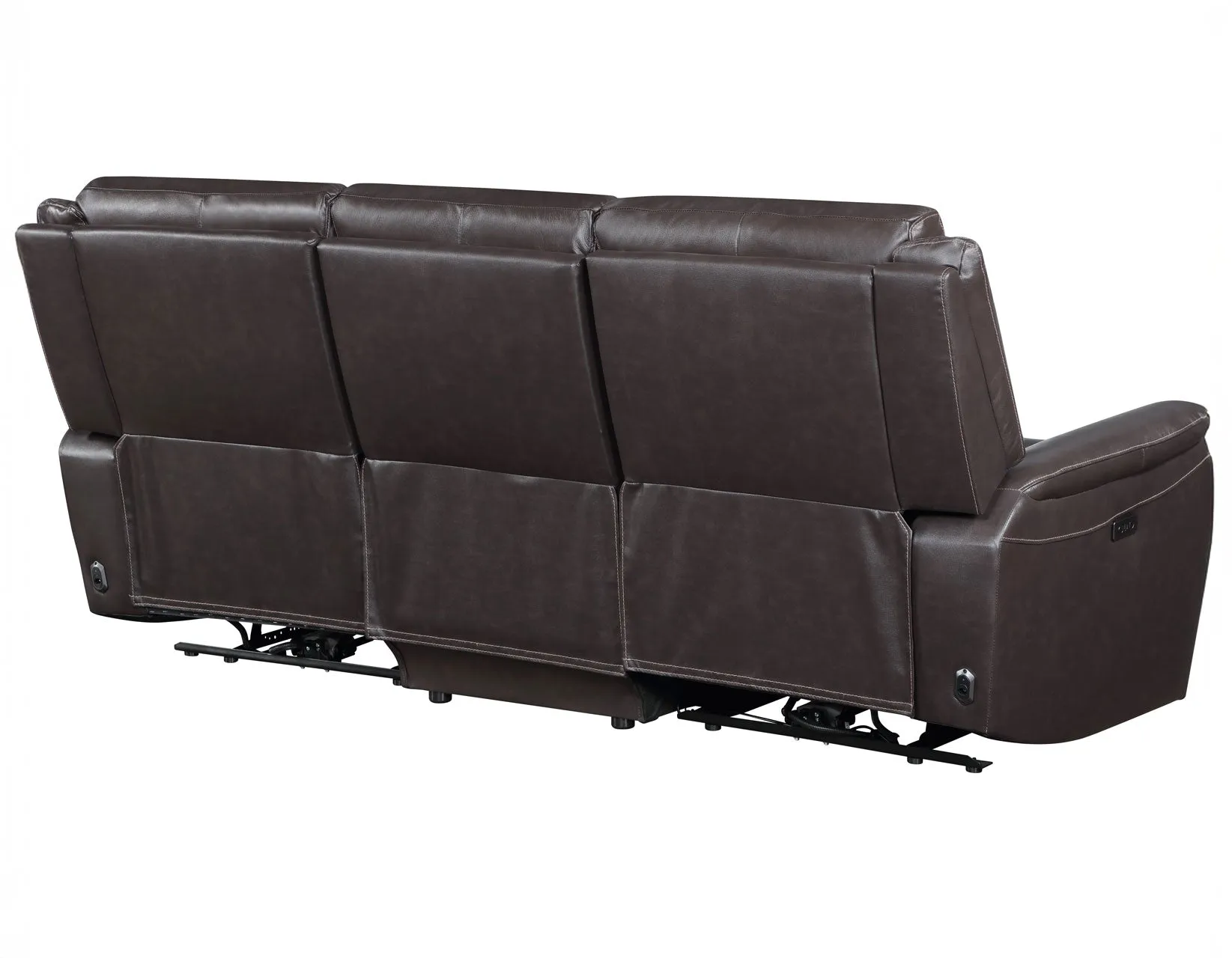 Alexandria Chocolate Power Leather Reclining Sofa - Image 10