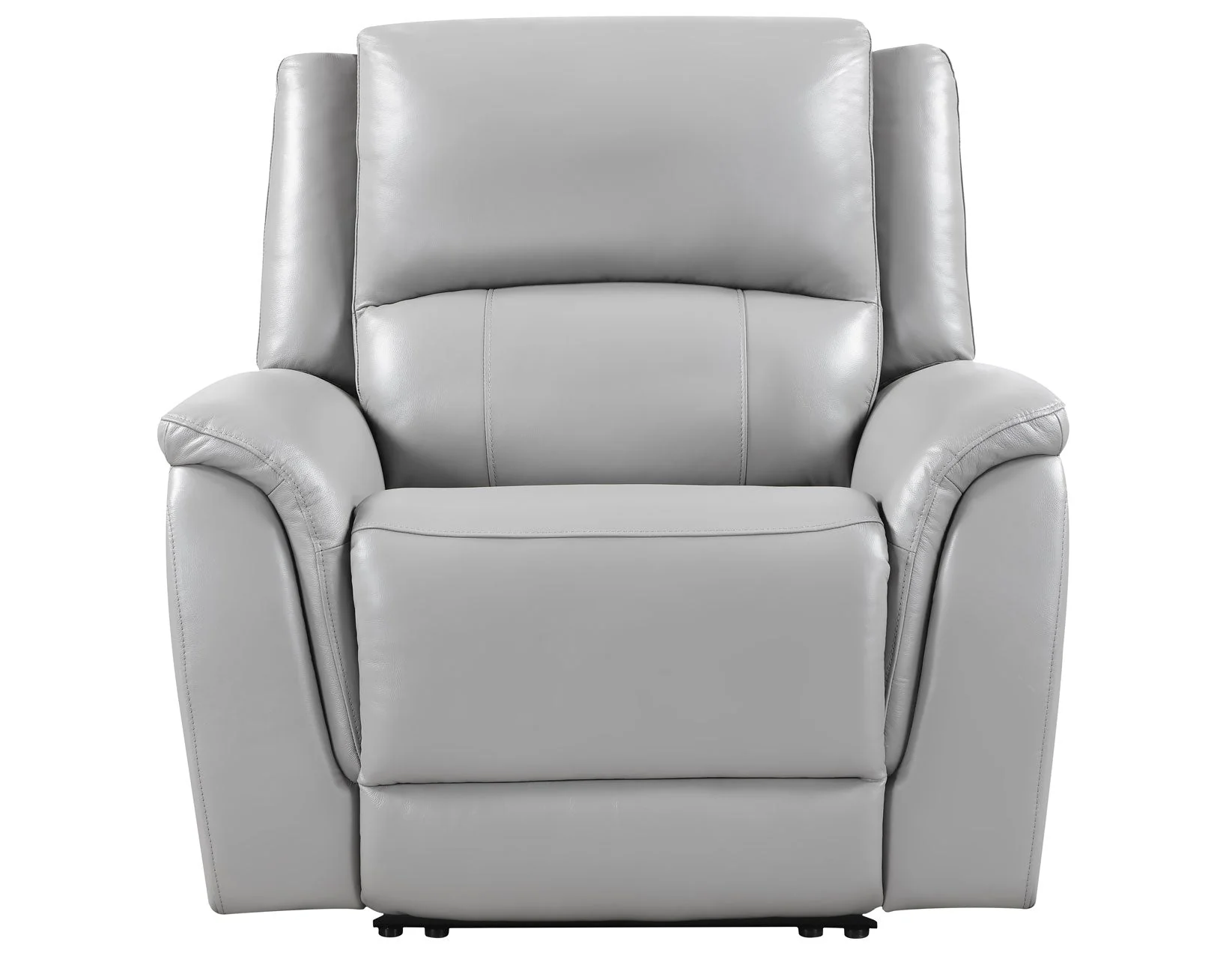 Alexandria Stone Top-Grain Leather Power Recliner - Image 3