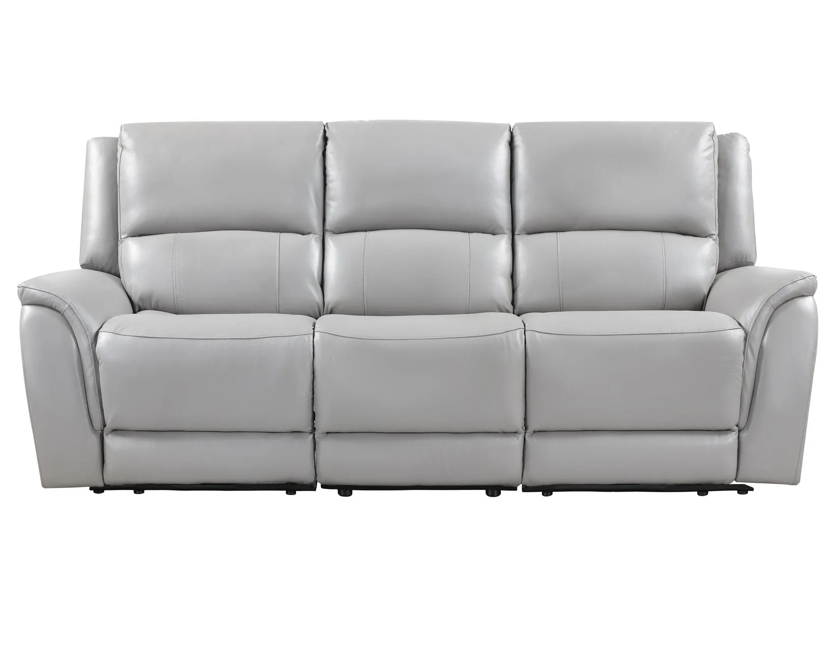 Alexandria Stone Top-Grain Leather Power Reclining Sofa - Image 3
