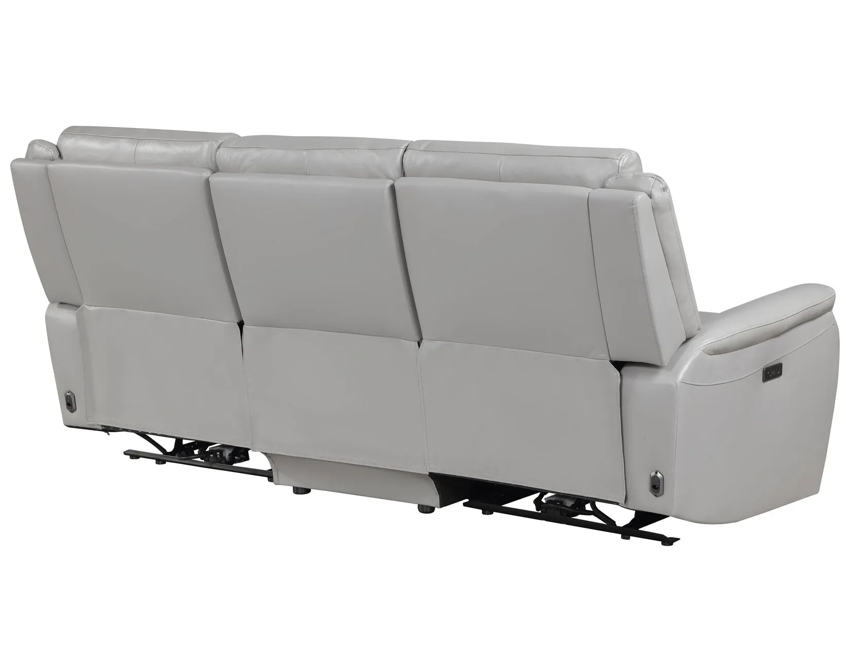 Alexandria Stone Top-Grain Leather Power Reclining Sofa - Image 6