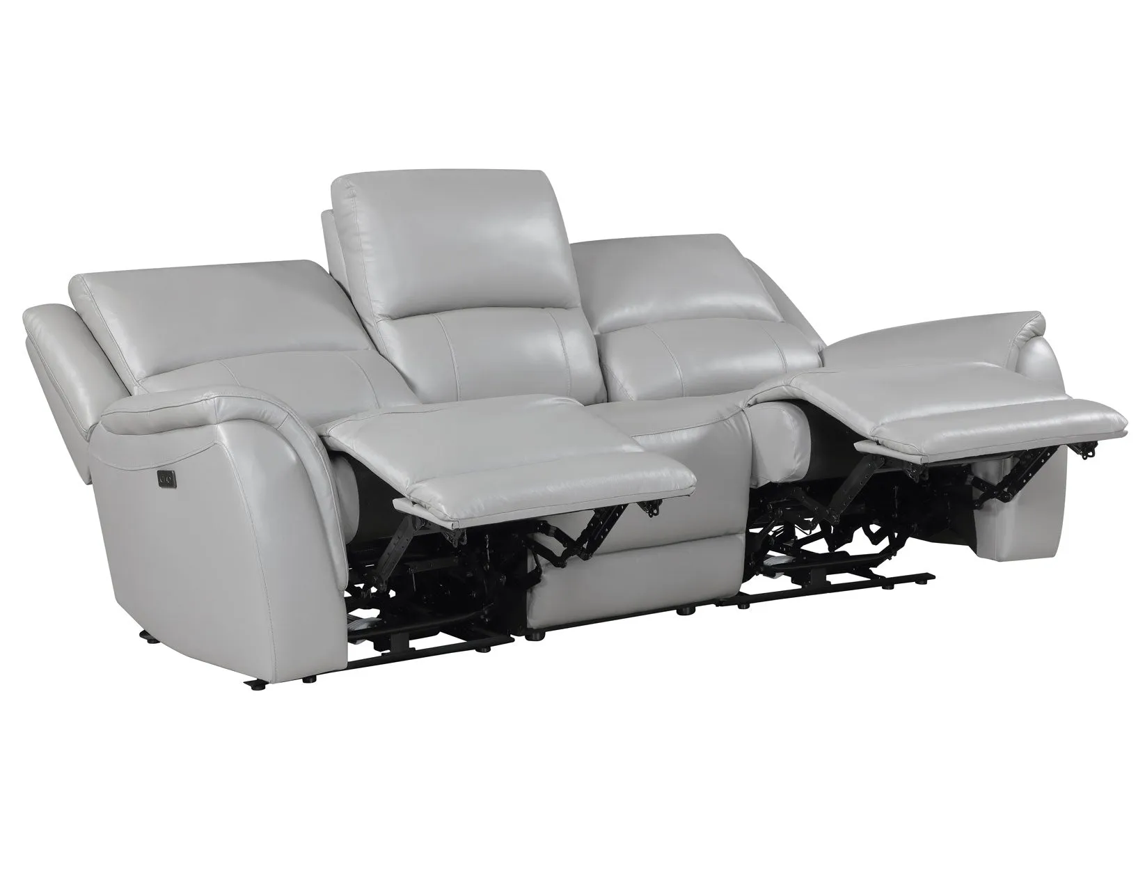 Alexandria Stone Top-Grain Leather Power Reclining Sofa - Image 8
