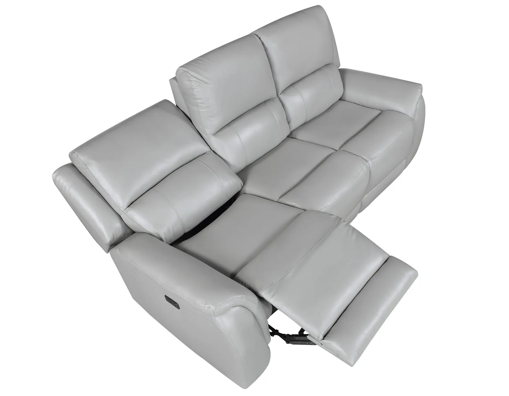 Alexandria Stone Top-Grain Leather Power Reclining Sofa - Image 9