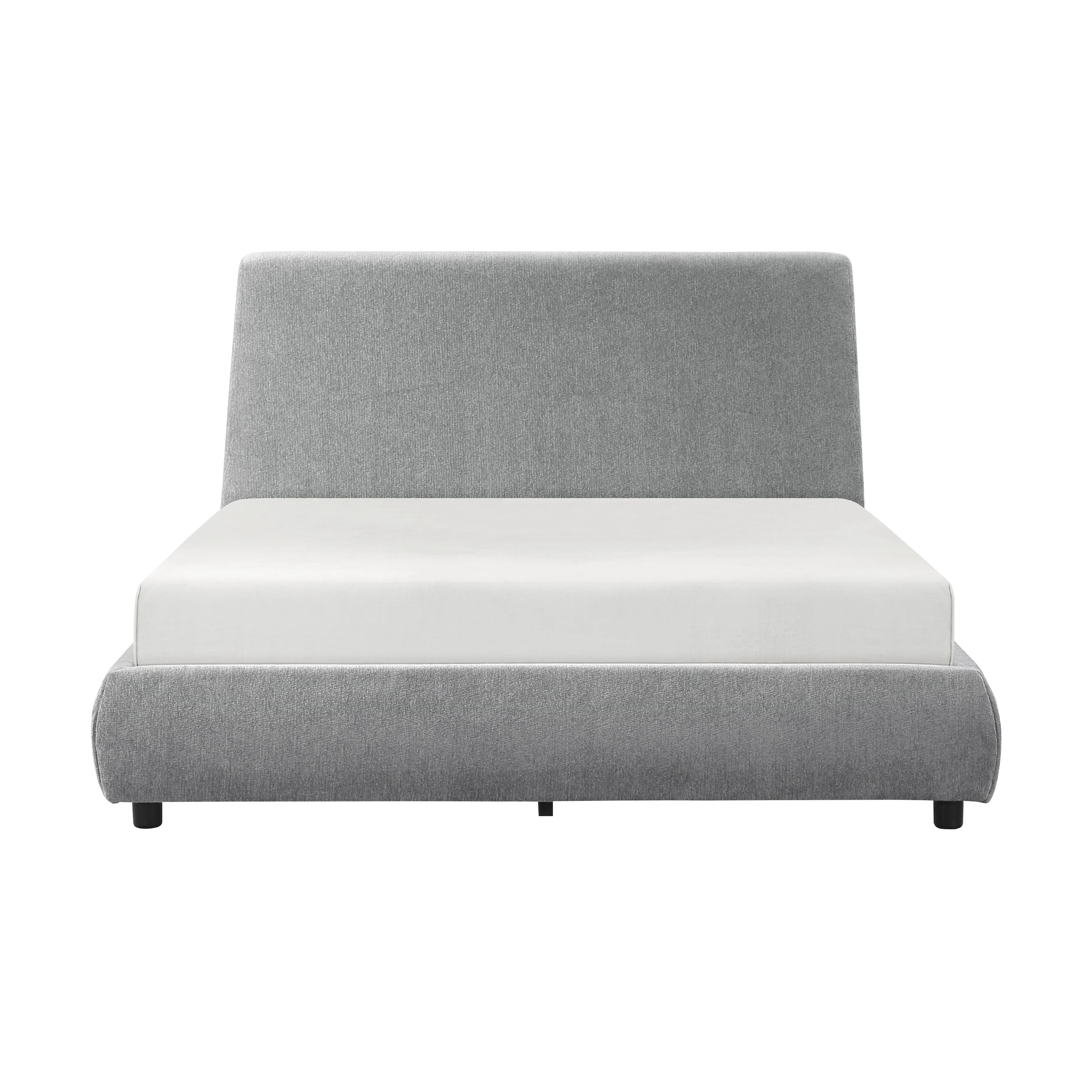 Alford Gray Eastern King Upholstered Platform Bed