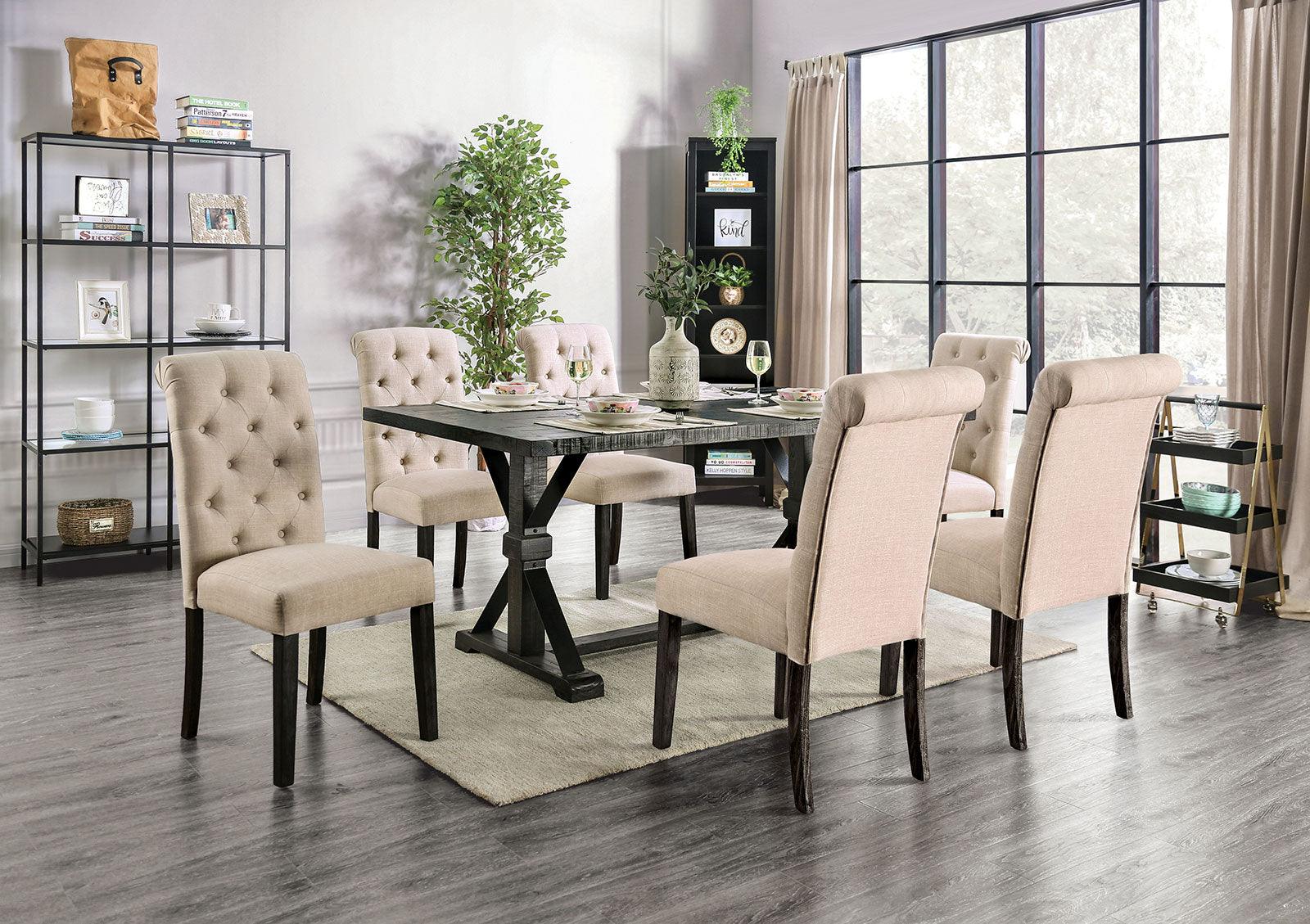 Alfred Antique Black Dining Table - Image 2