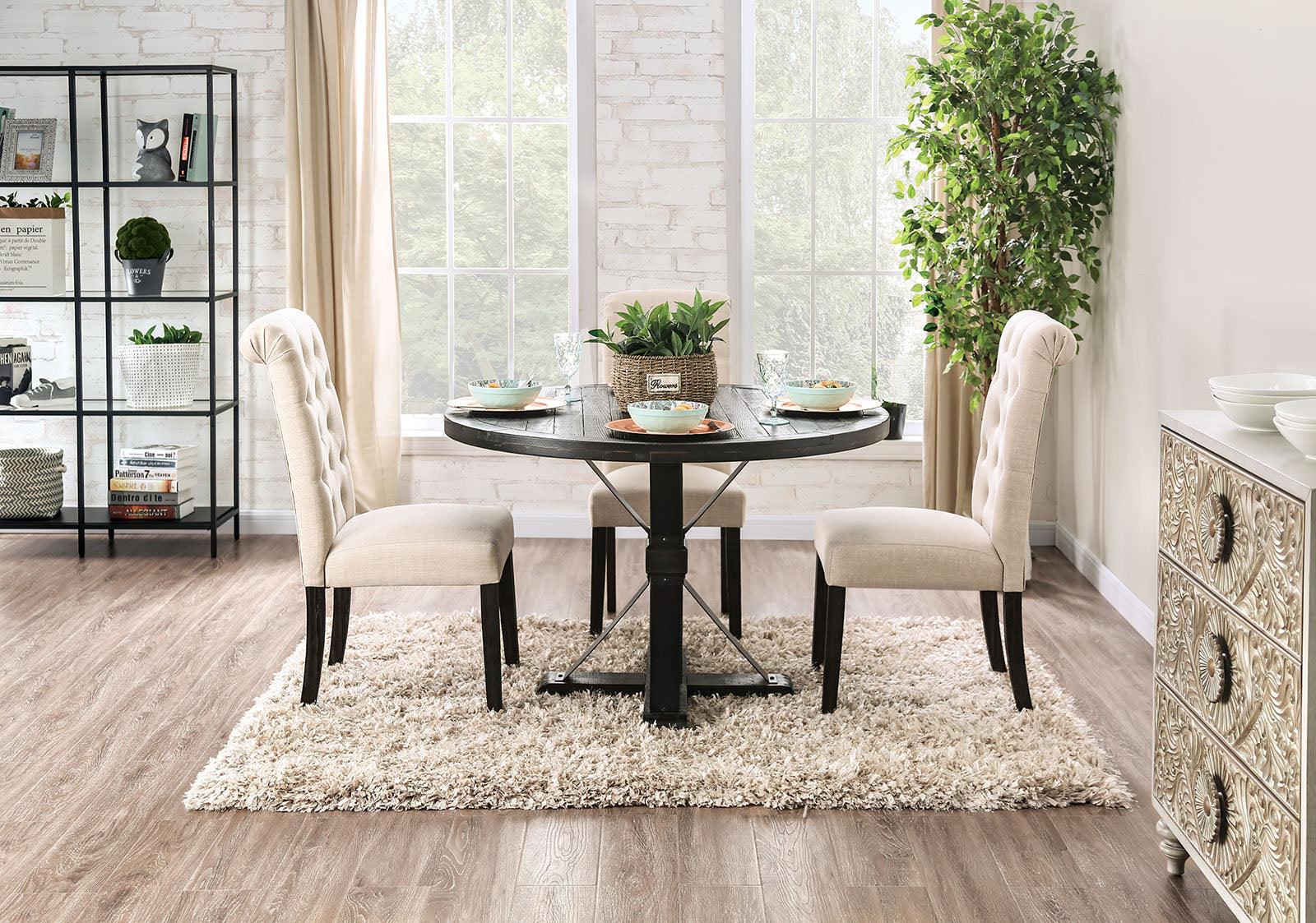 Alfred Antique Black/Ivory Round Table - Image 3