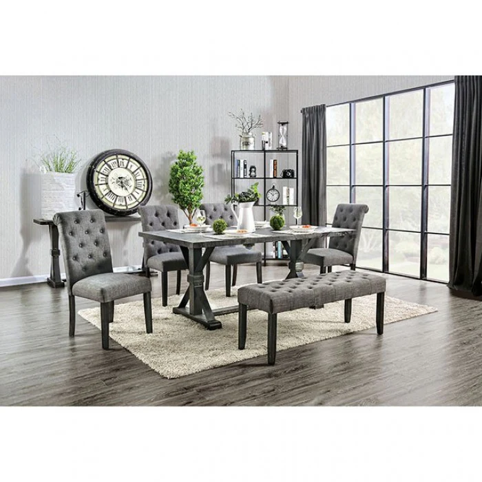 Alfred Antique Black/Rustic 6-Piece Dining Room Set - Image 2