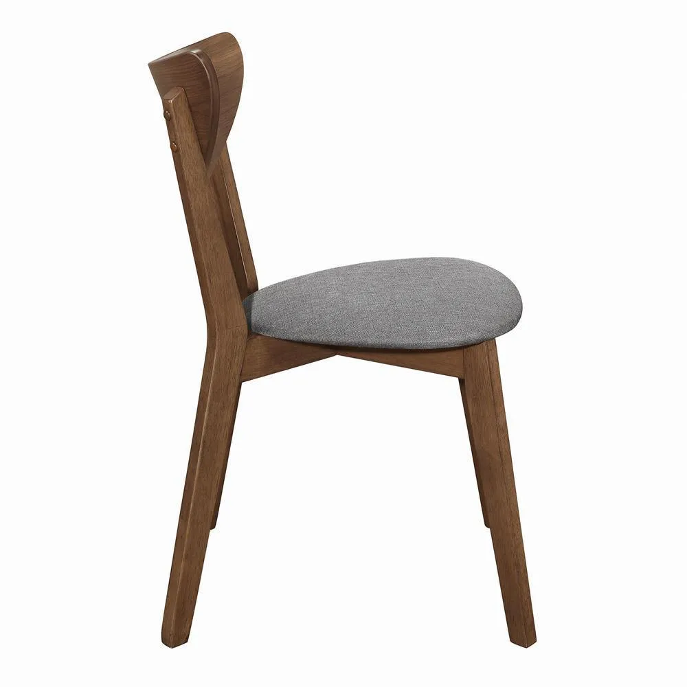 Alfredo Gray/Natural Walnut Upholstered Dining Chairs, Set of 2 - Image 3