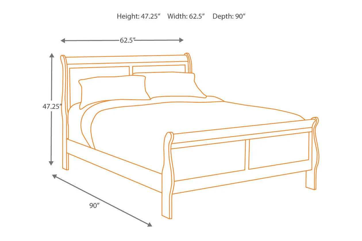 Alisdair Reddish Brown Queen Sleigh Bed - Image 4