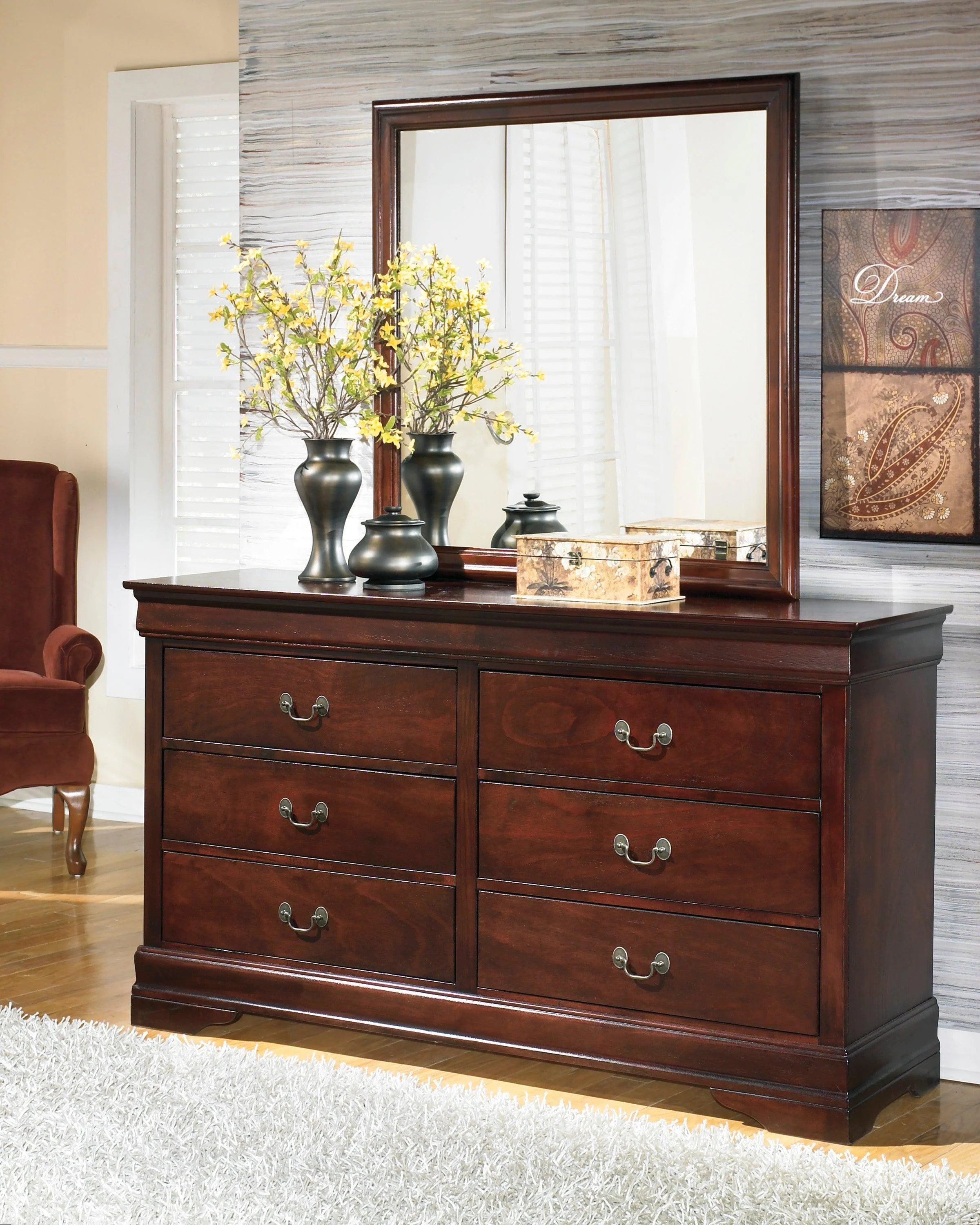Alisdair Reddish Brown Sleigh Bedroom Set - Image 4