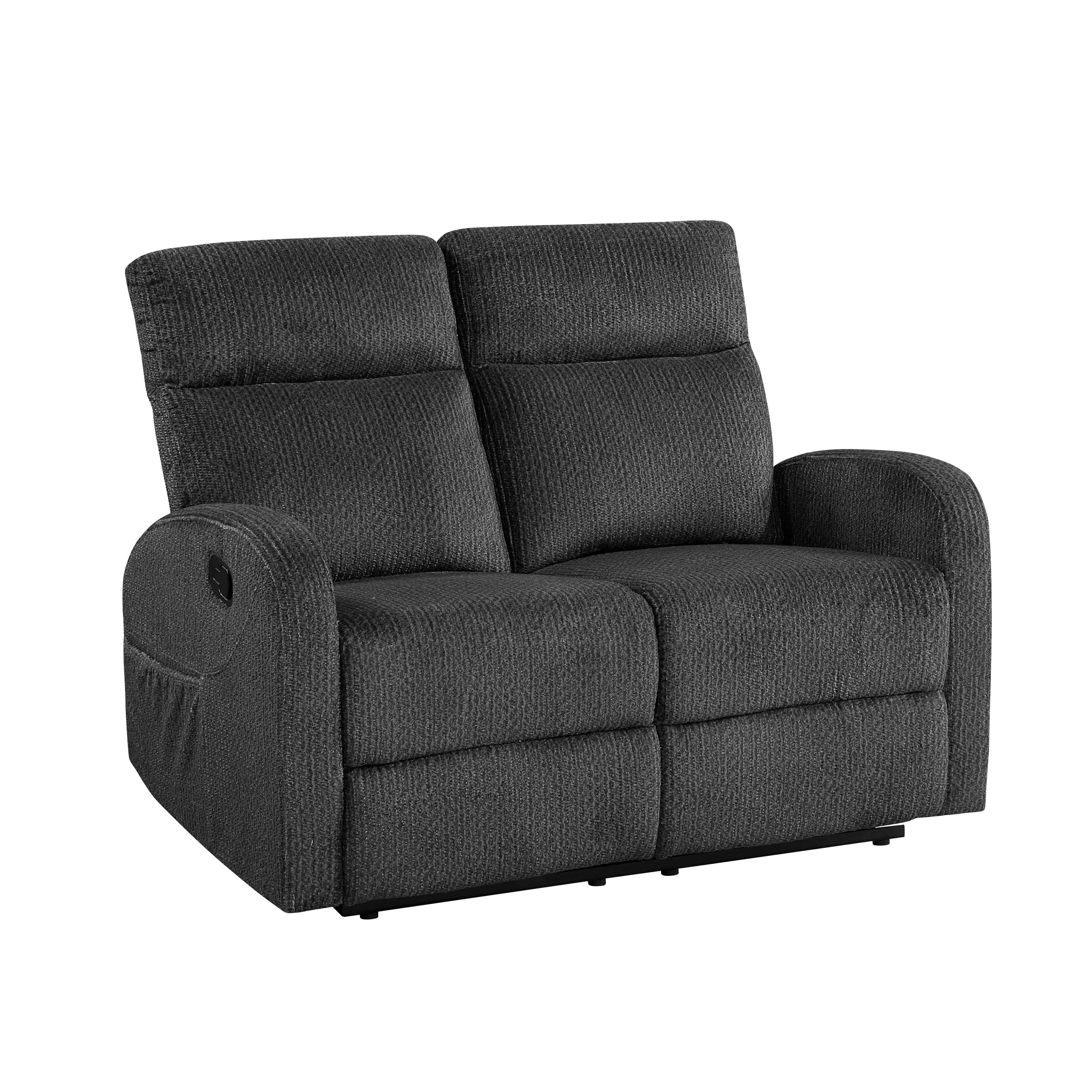 Allen Dark Gray 3-Piece Reclining Living Room Set - Image 7