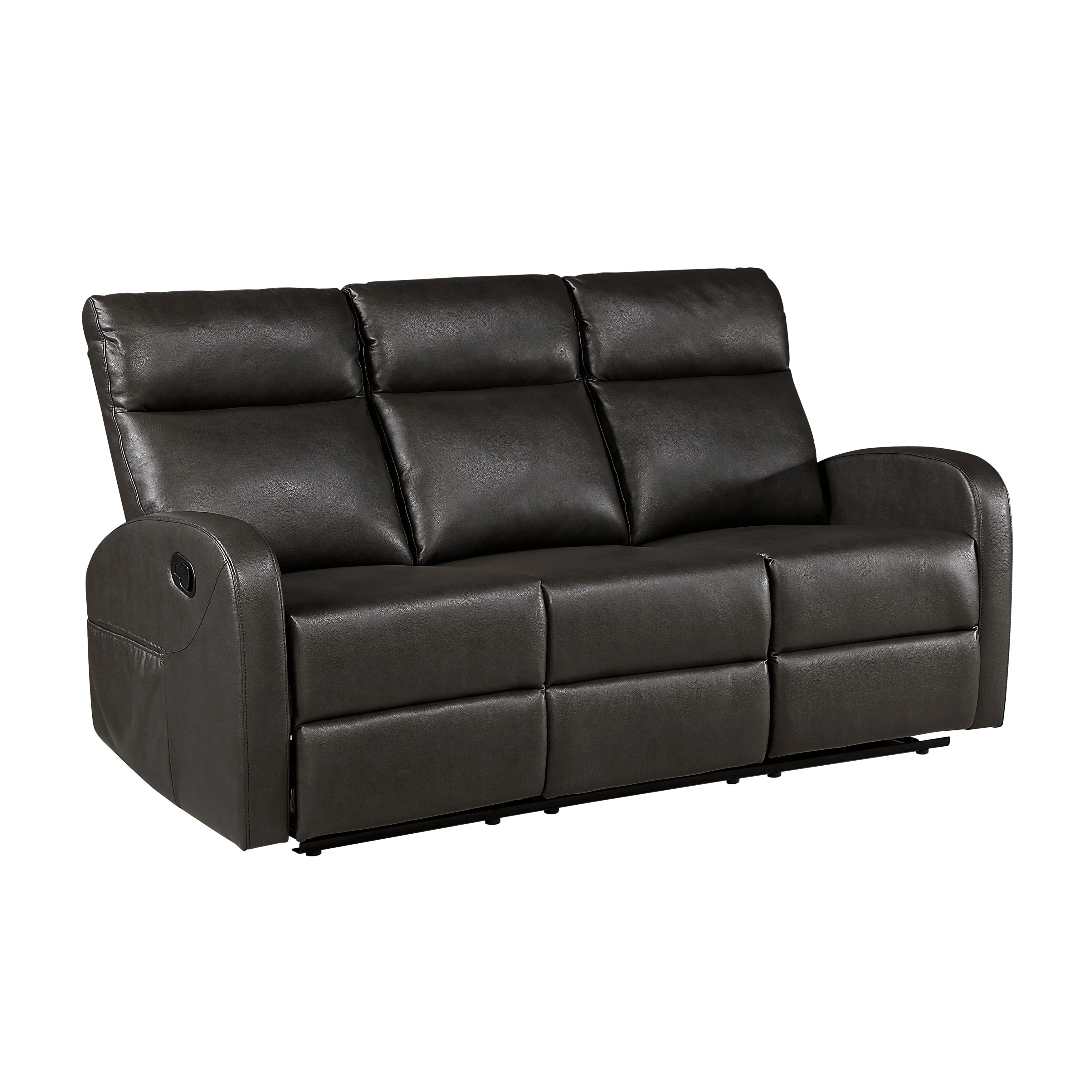 Allen Espresso Double Reclining Sofa and Loveseat - Image 3
