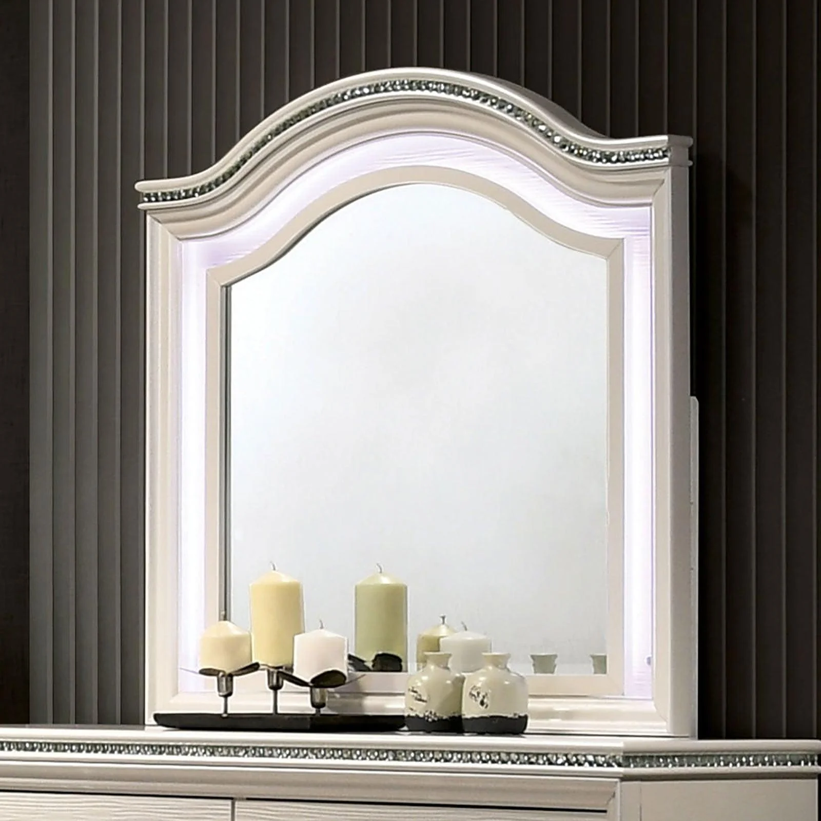 Allie Pearl White Mirror