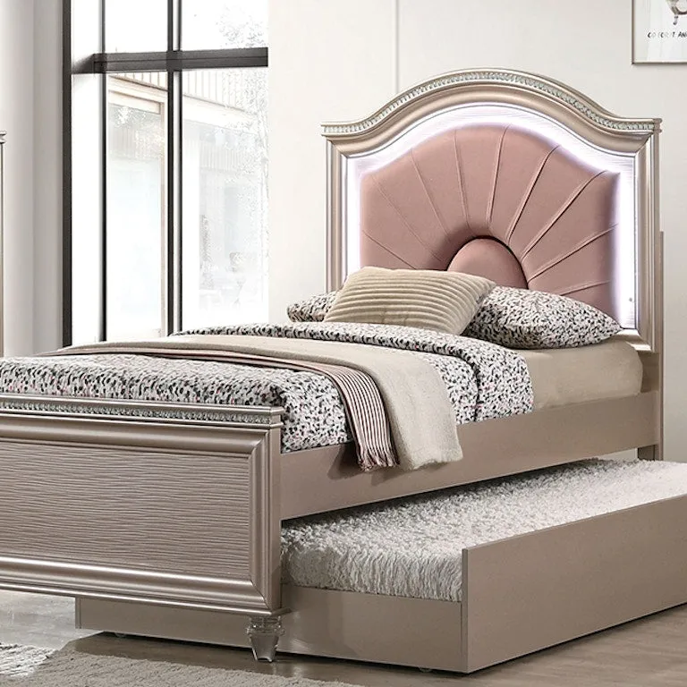 Allie Rose Gold Twin Bed