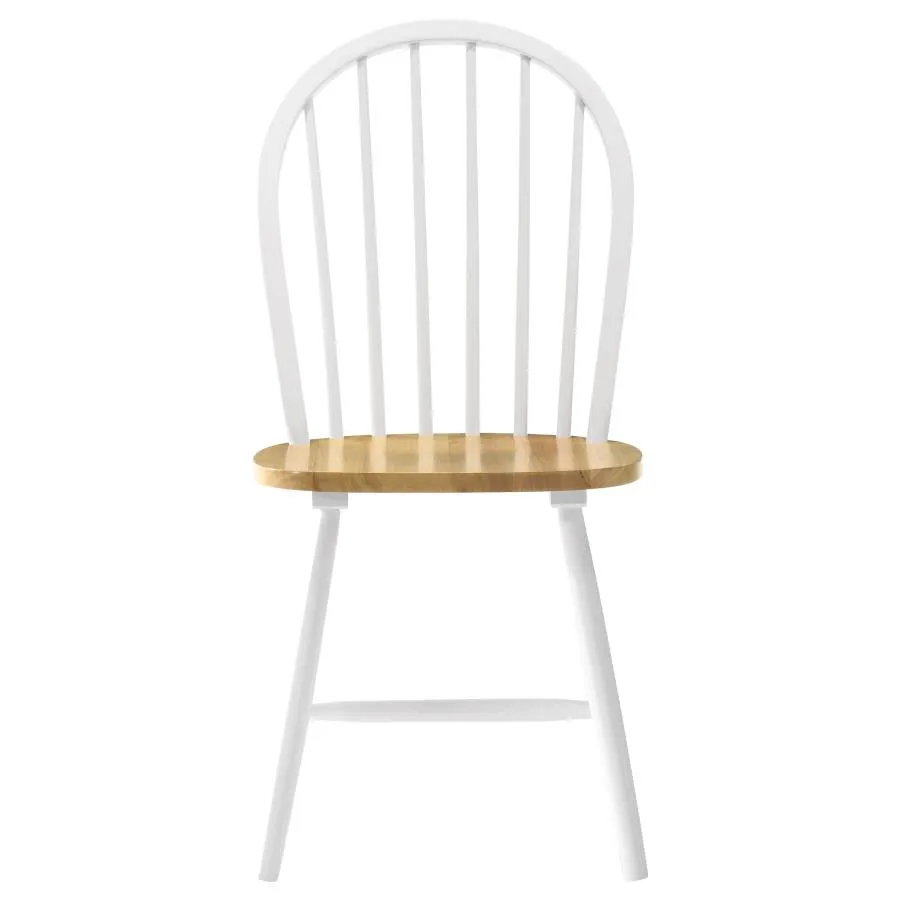 Allison Natural Brown/White 5-Piece Drop Leaf Dining Set - Image 7