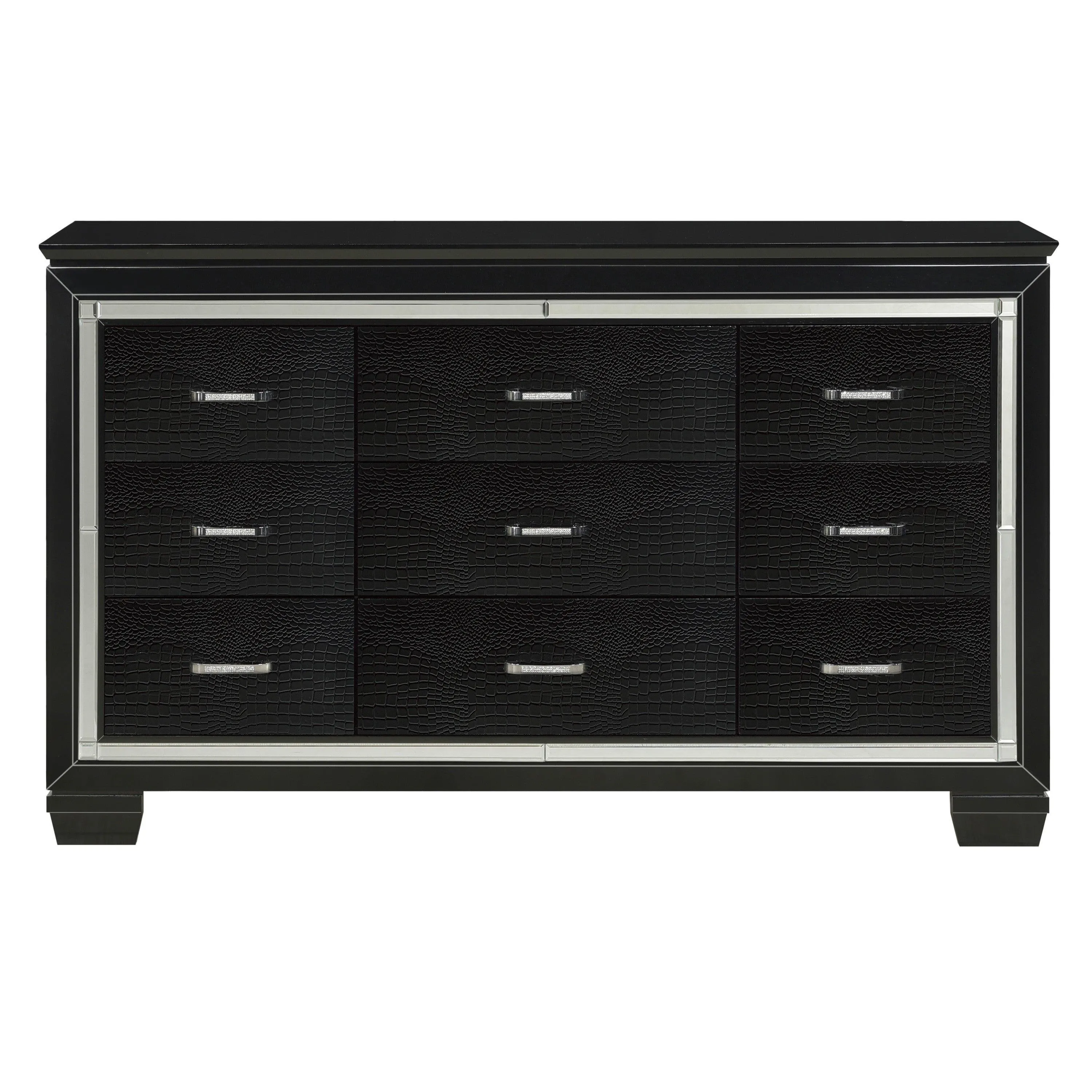 Allura Black LED Upholstered Panel Youth Bedroom Set - Image 9