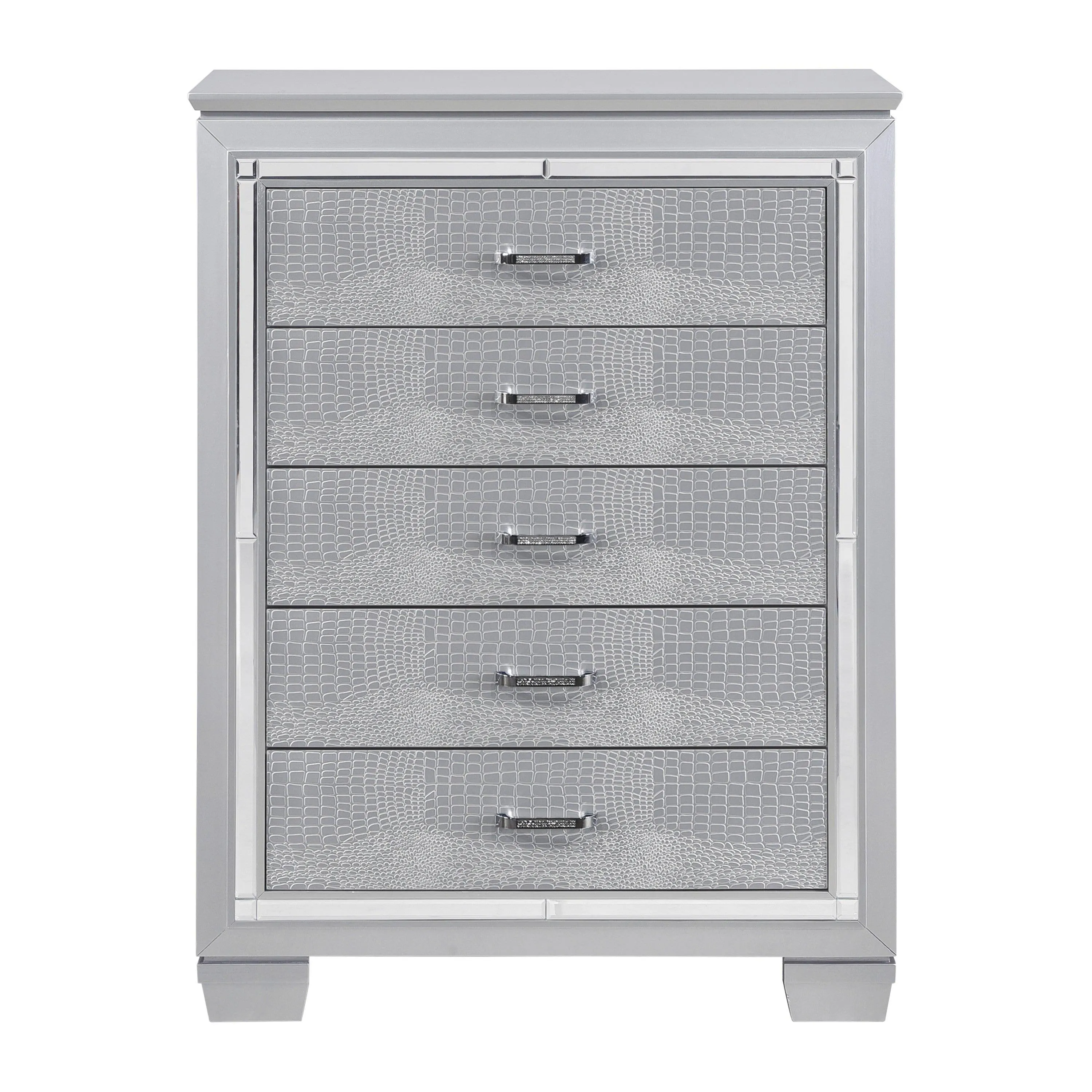 Allura Silver LED Upholstered Panel Bedroom Set - Image 13