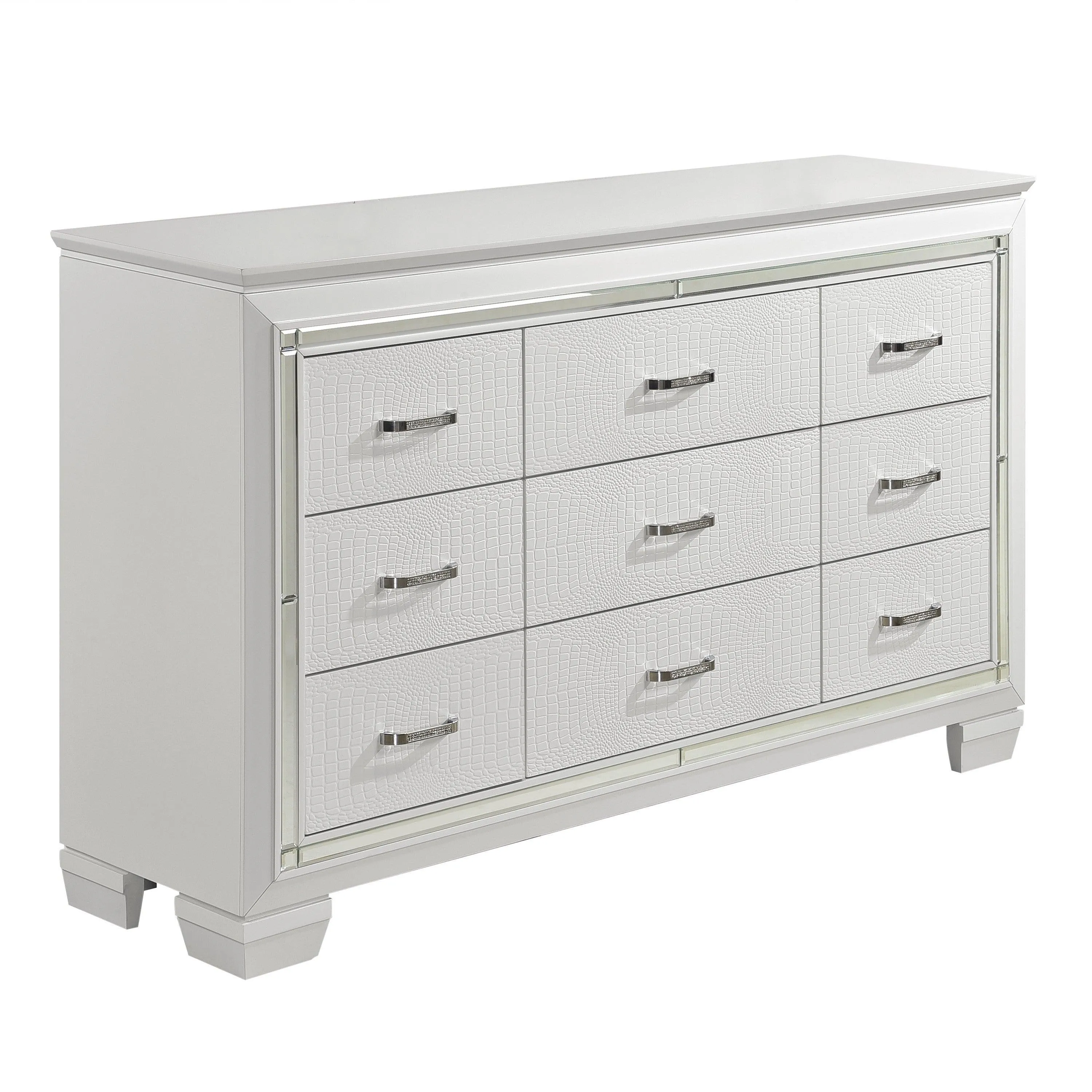 Allura White LED Upholstered Panel Youth Bedroom Set - Image 8