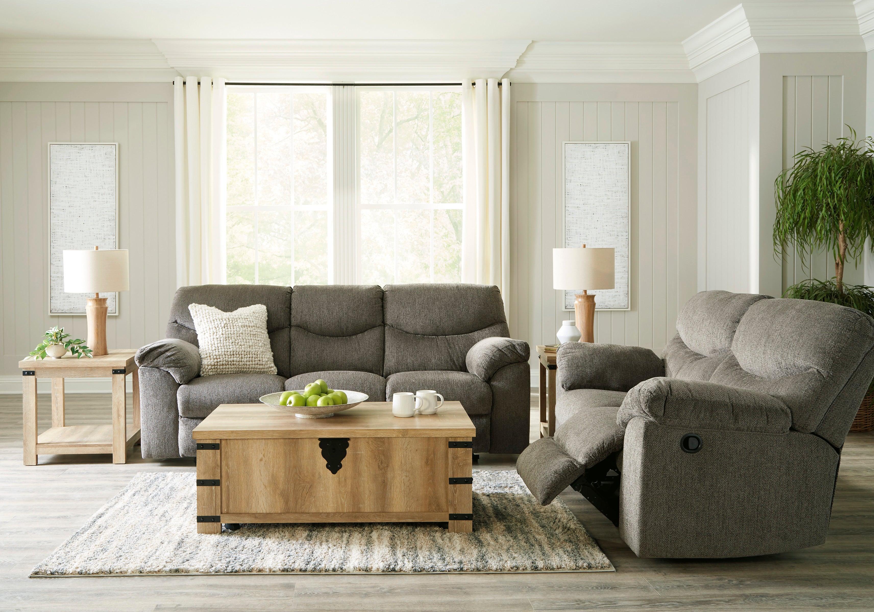 Alphons Putty Manual Reclining Living Room Set - Image 3