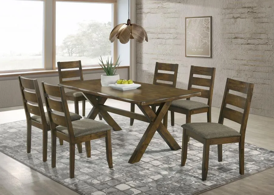 Alston Knotty Nutmeg/Gray 7-Piece Rectangular Dining Set