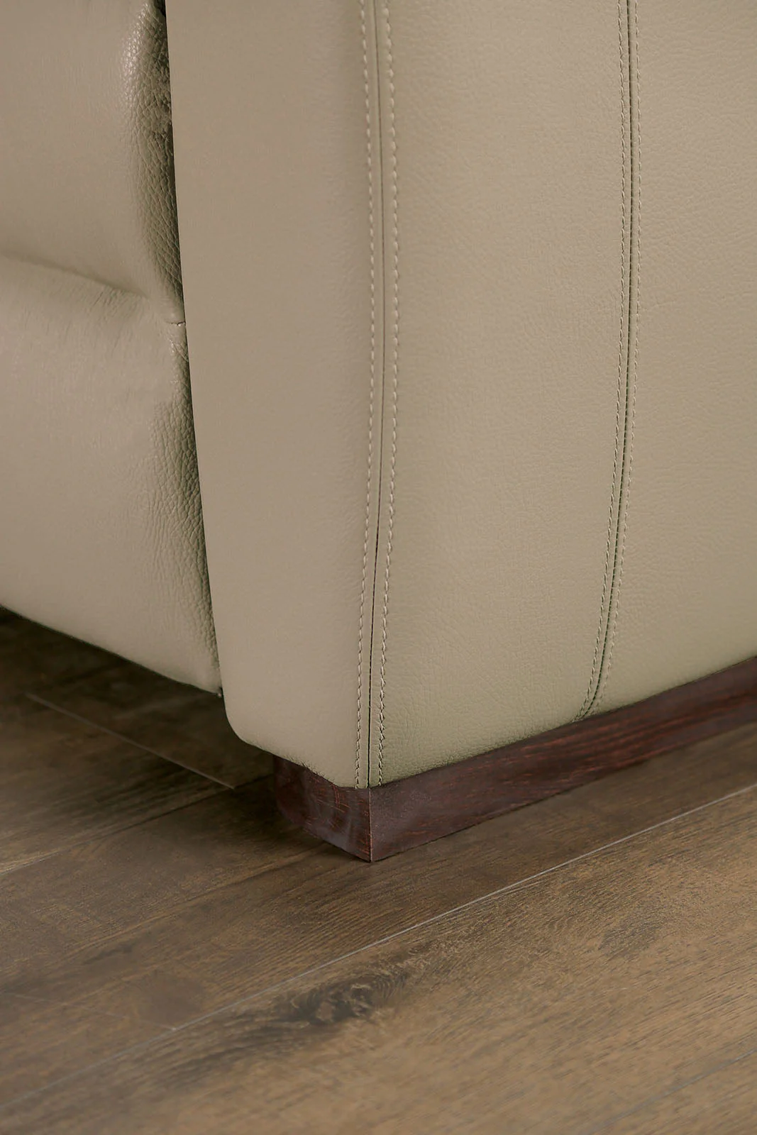 Altamura Taupe Real Italian Leather Power Reclining Sofa & Loveseat - Image 6