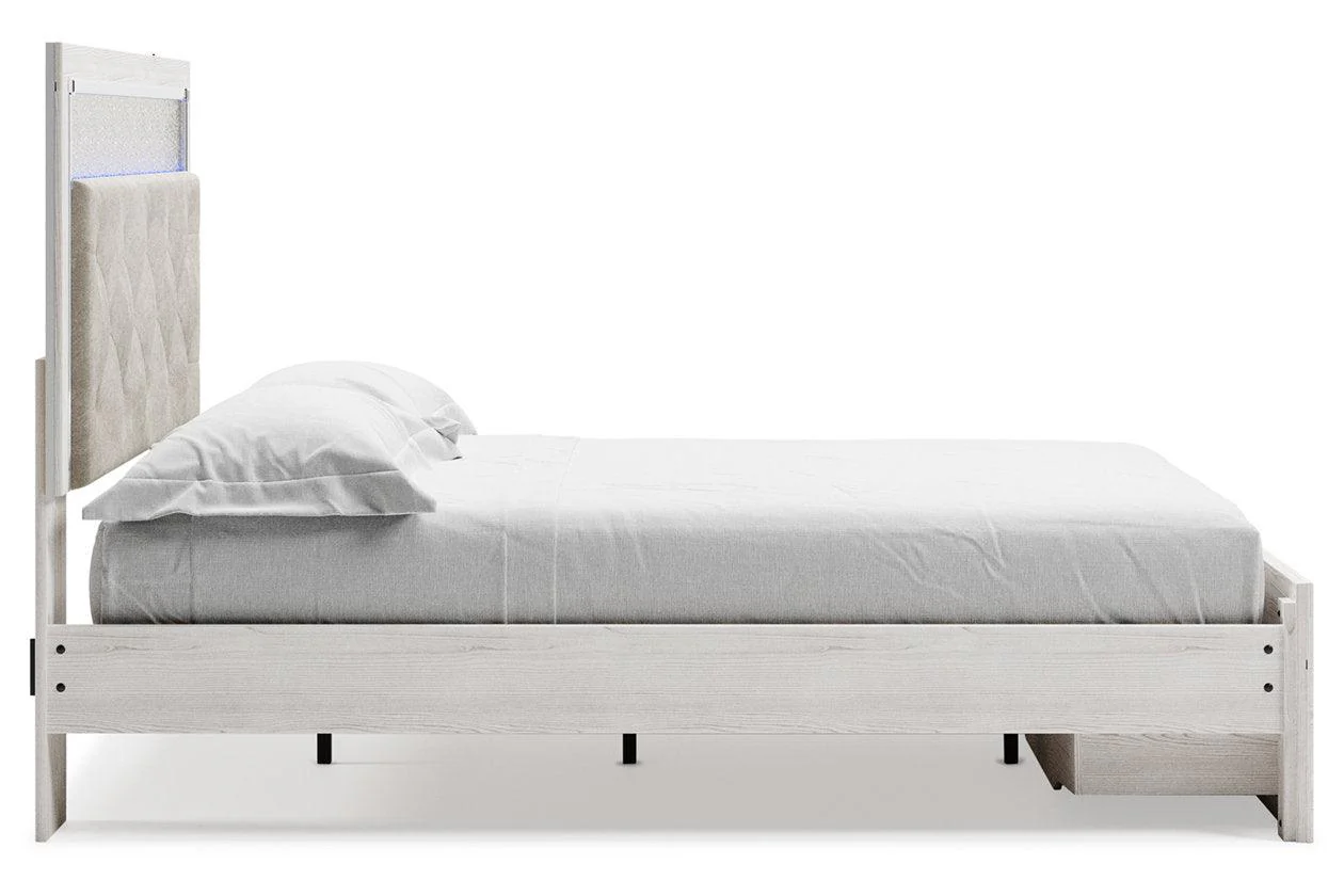 Altyra White Queen Upholstered Storage Platform Bed - Image 5