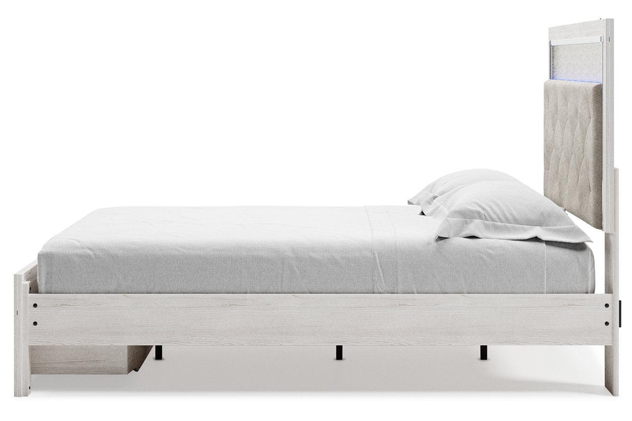 Altyra White Queen Upholstered Storage Platform Bed - Image 7