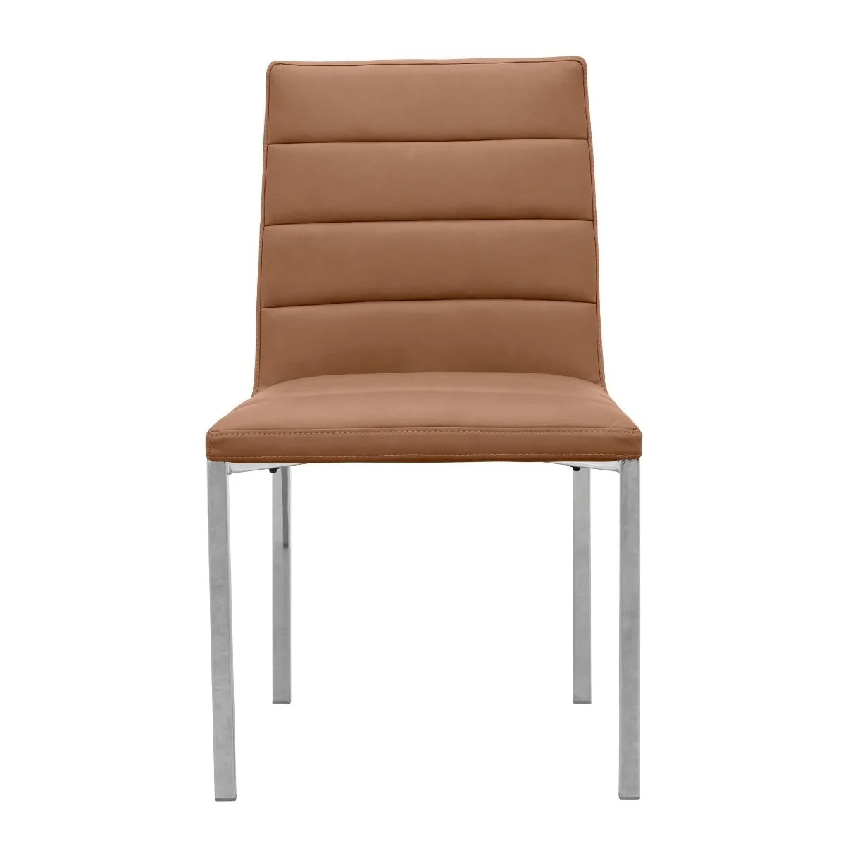 Amalfi Metal Back Chair in Cognac Leather (Set of 2) - Image 2