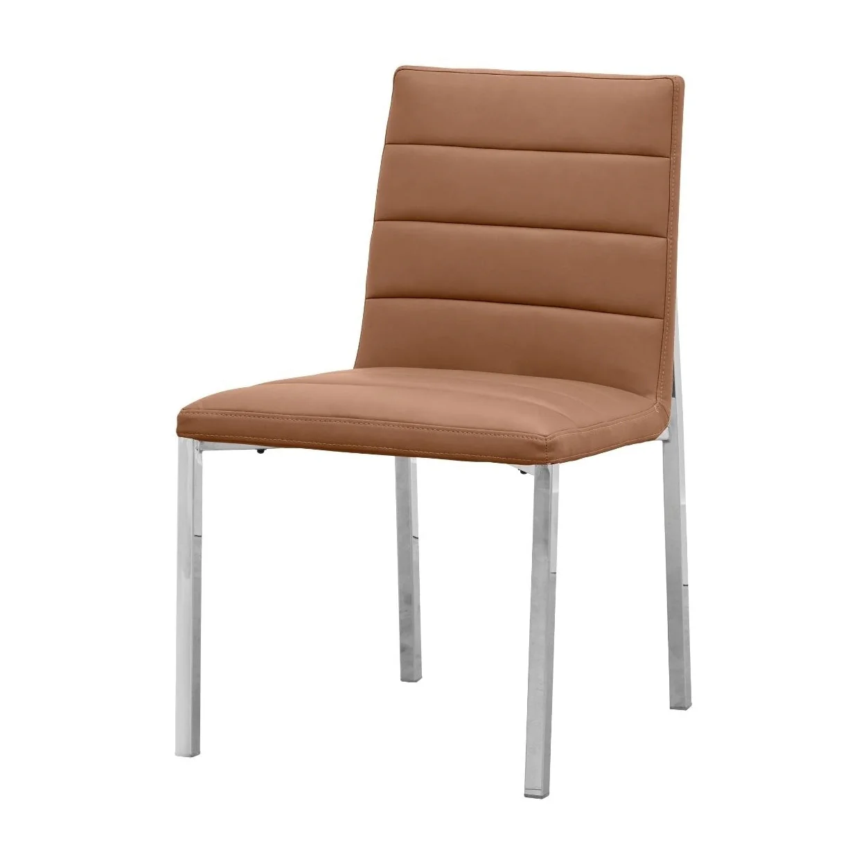 Amalfi Metal Back Chair in Cognac Leather (Set of 2) - Image 3