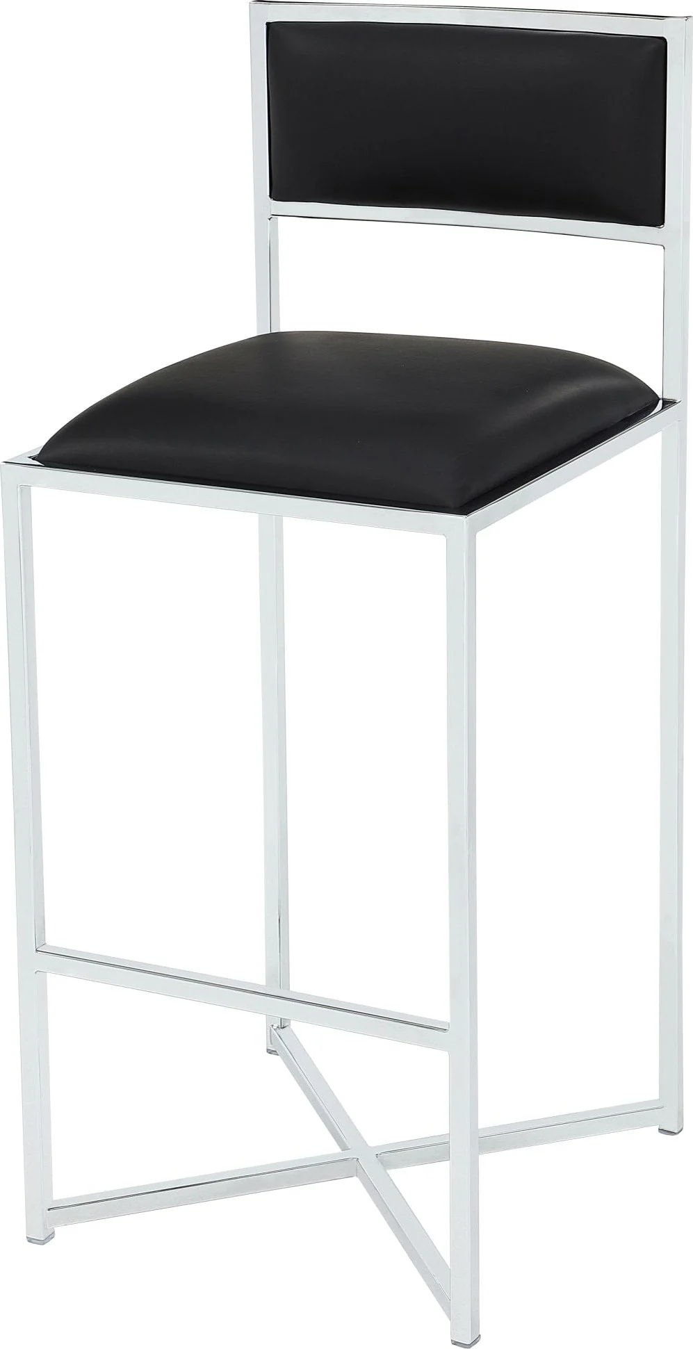 Amalfi Soot/Chrome X Base Bar Stool (Set of 2) - Image 2