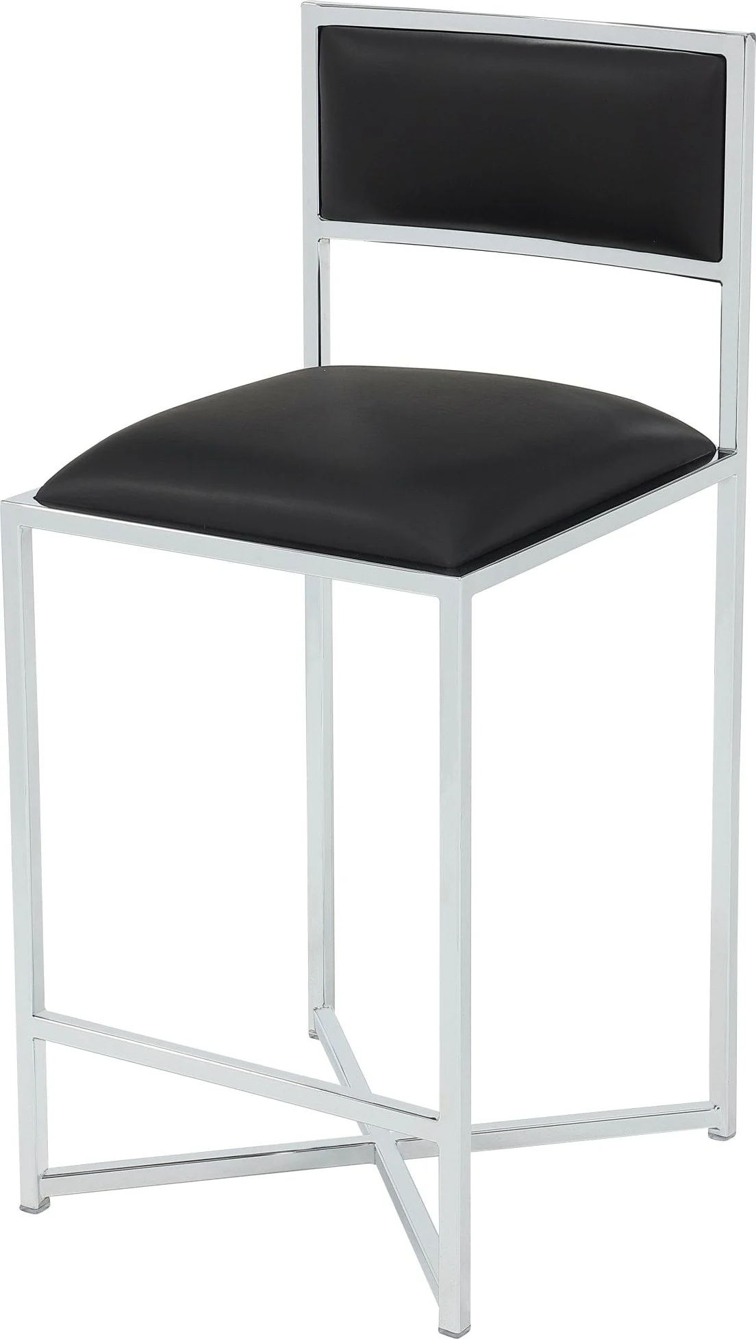 Amalfi Soot/Chrome X Base Counter Stool (Set of 2) - Image 2