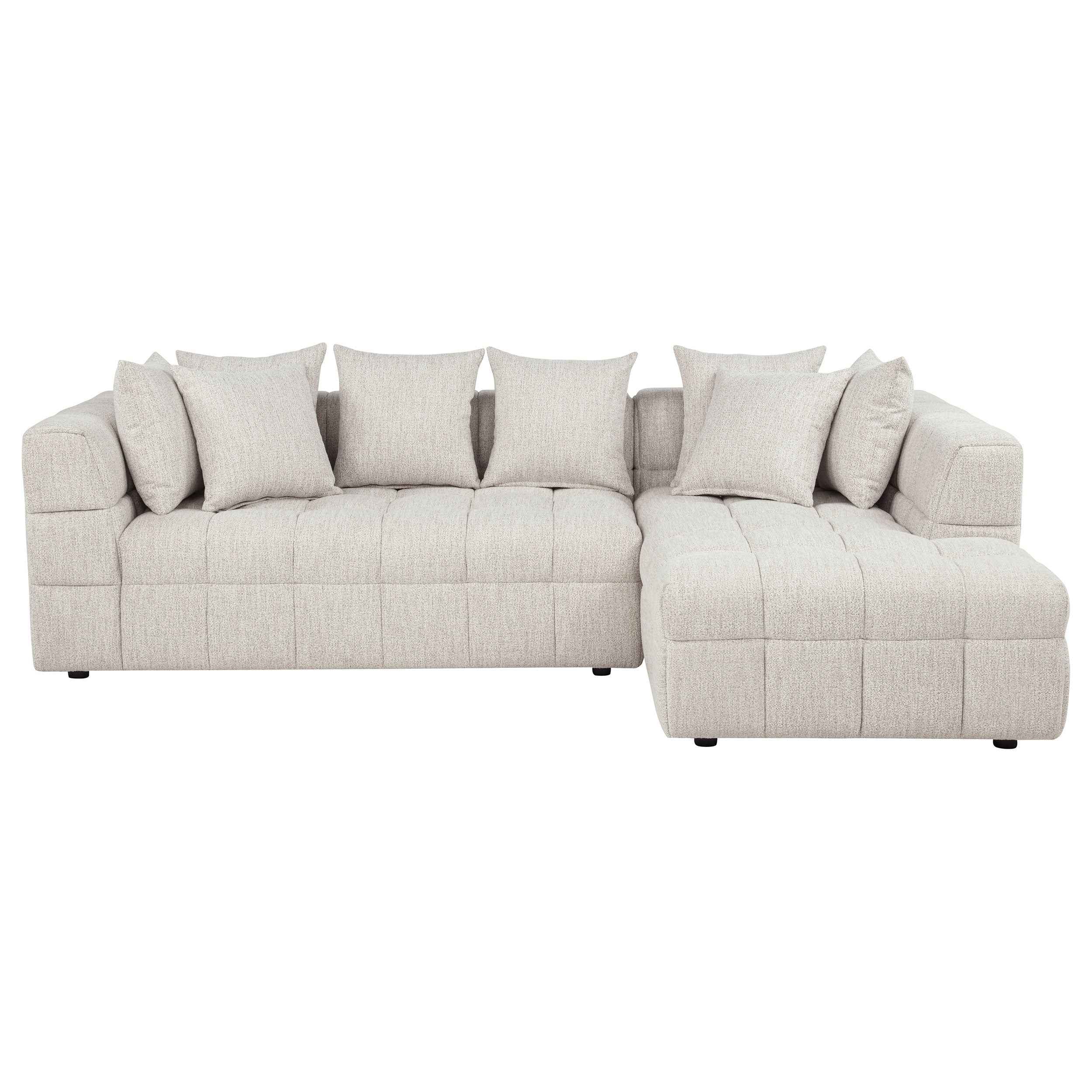 Amara Ivory 2-Piece Upholstered Sectional Sofa - Image 3