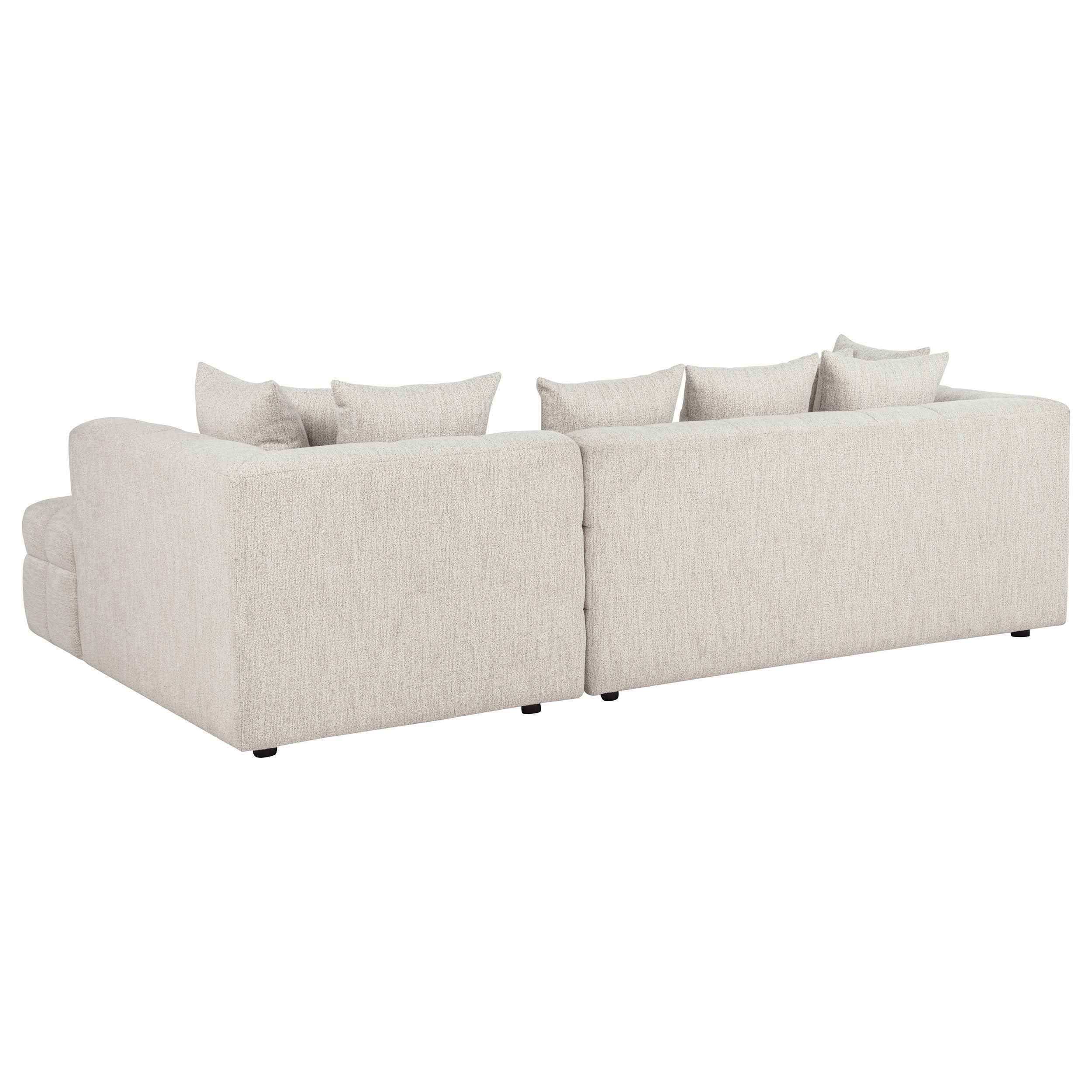 Amara Ivory 2-Piece Upholstered Sectional Sofa - Image 4