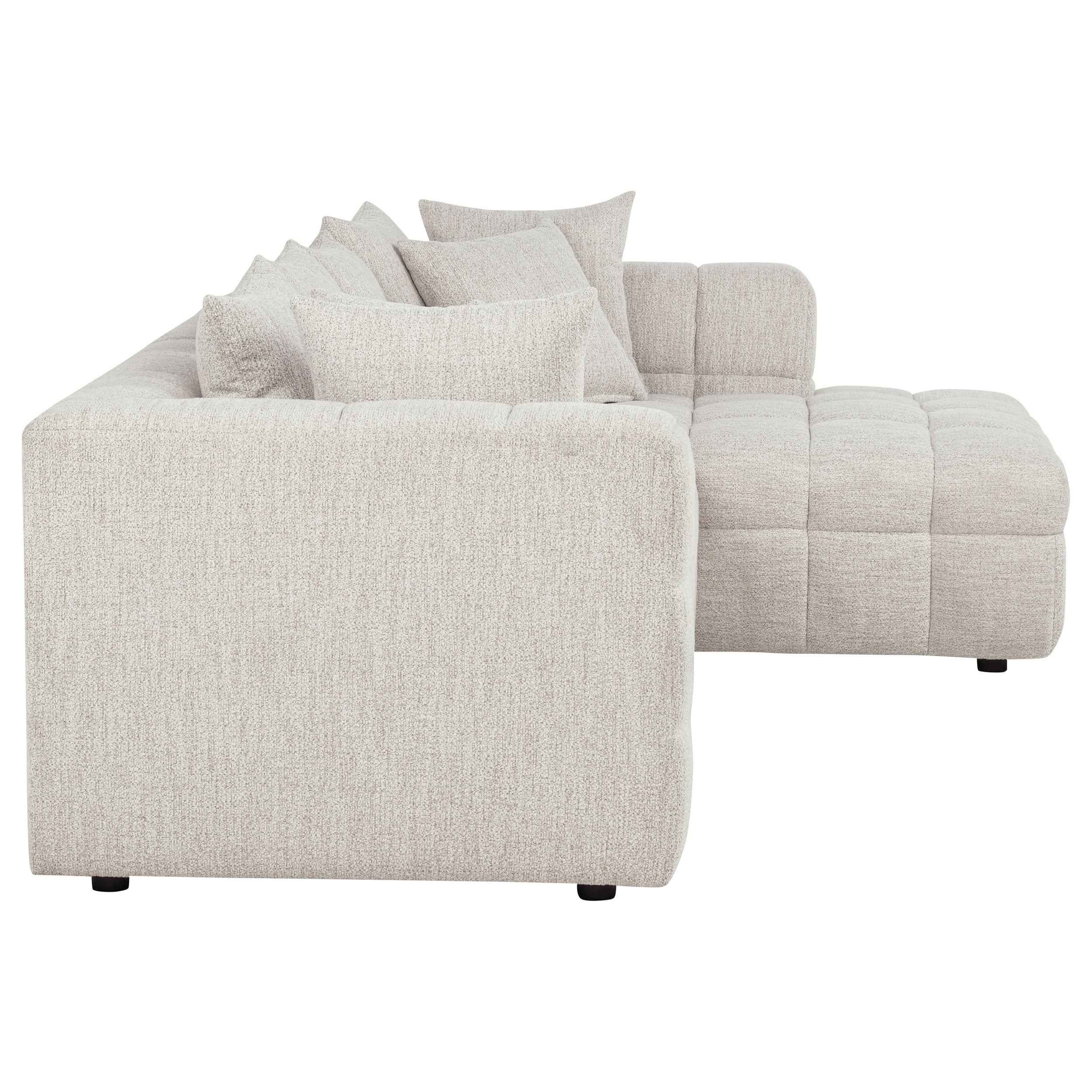 Amara Ivory 2-Piece Upholstered Sectional Sofa - Image 5