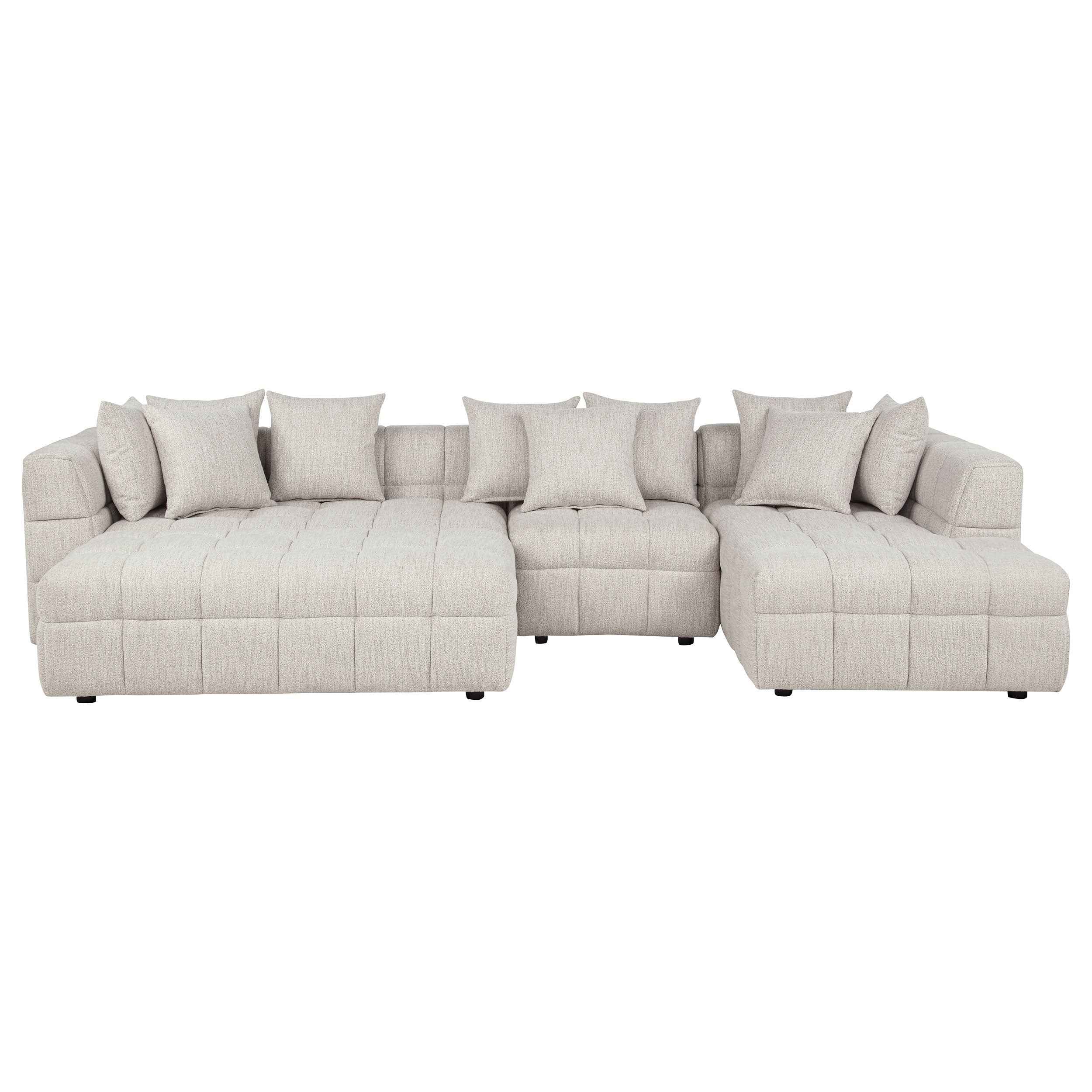 Amara Ivory 4-Piece Upholstered Sectional Sofa - Image 3