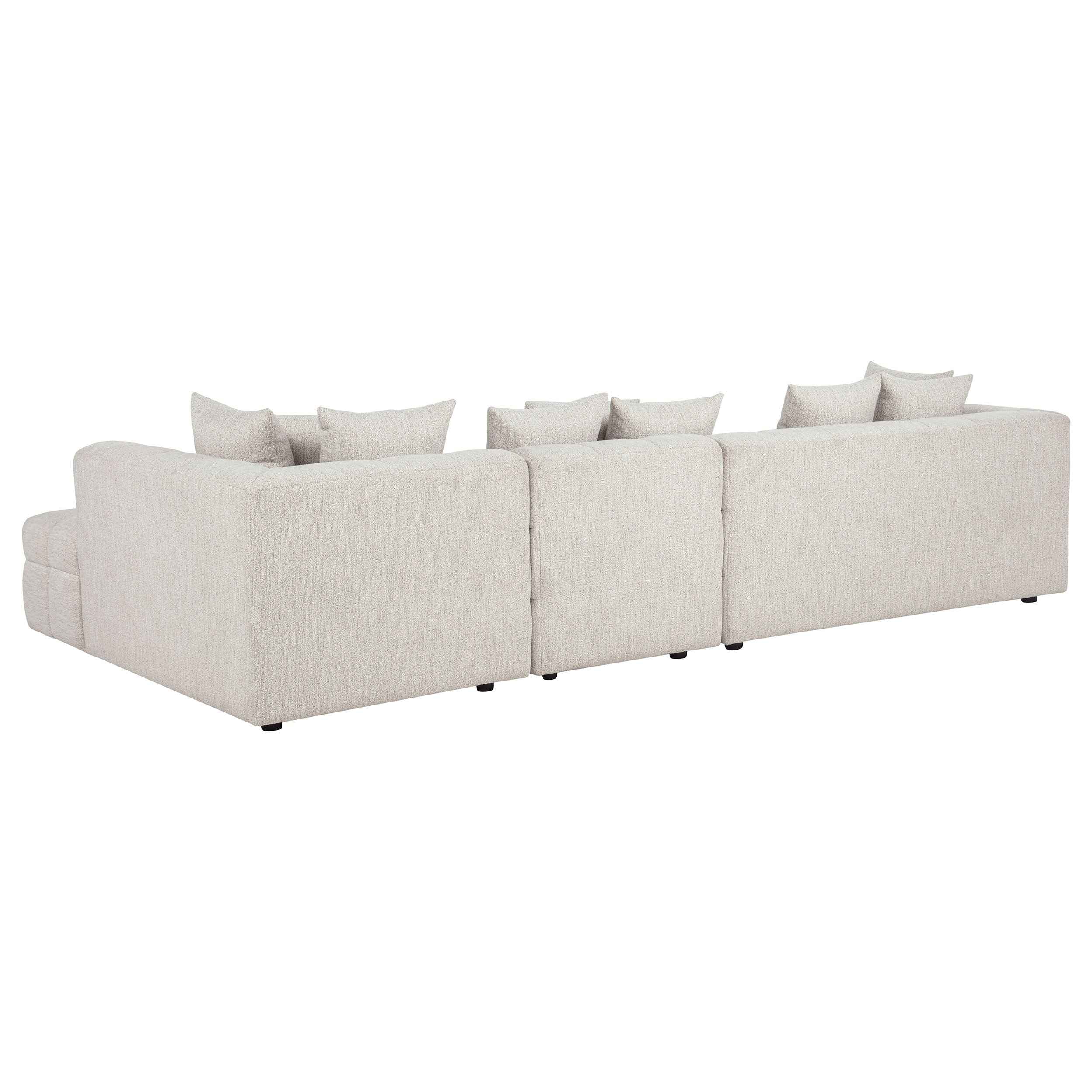 Amara Ivory 4-Piece Upholstered Sectional Sofa - Image 4