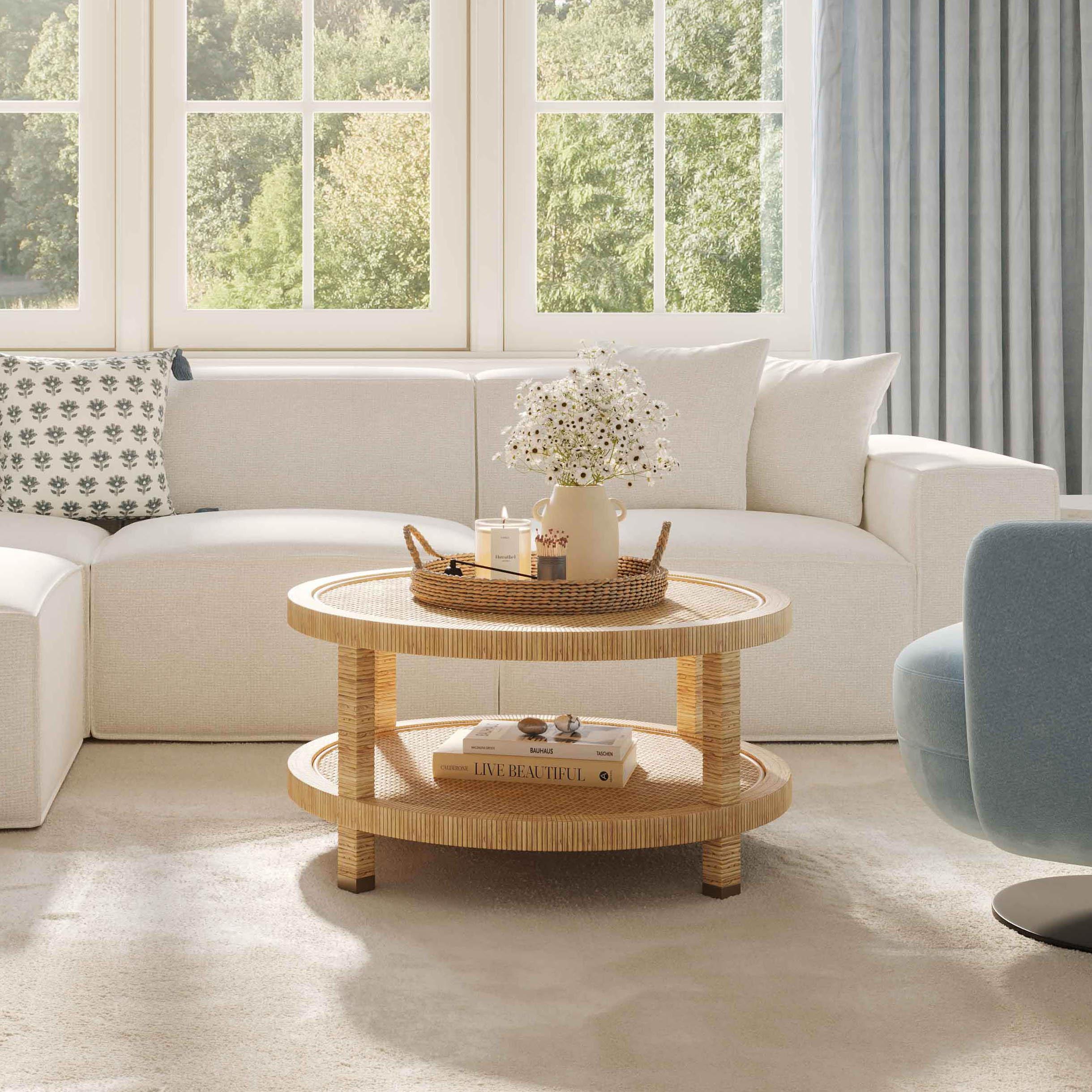 Amara Natural Rattan Coffee Table - Image 2