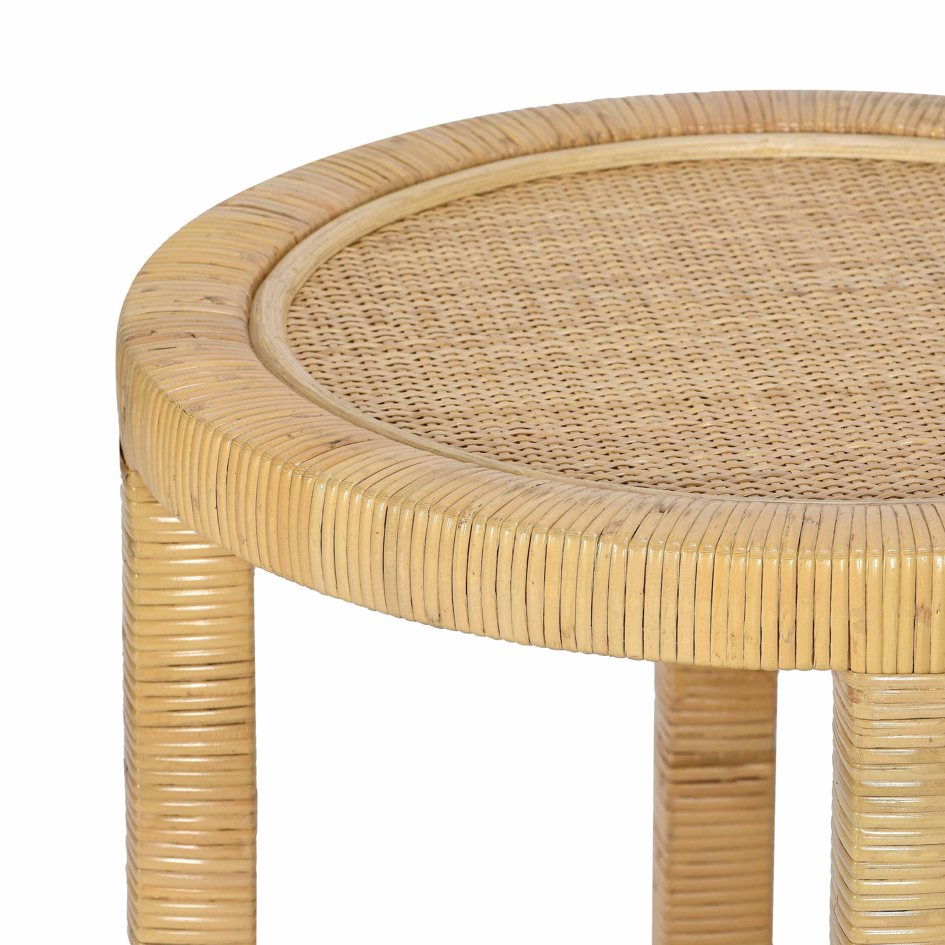 Amara Natural Rattan Side Table - Image 3