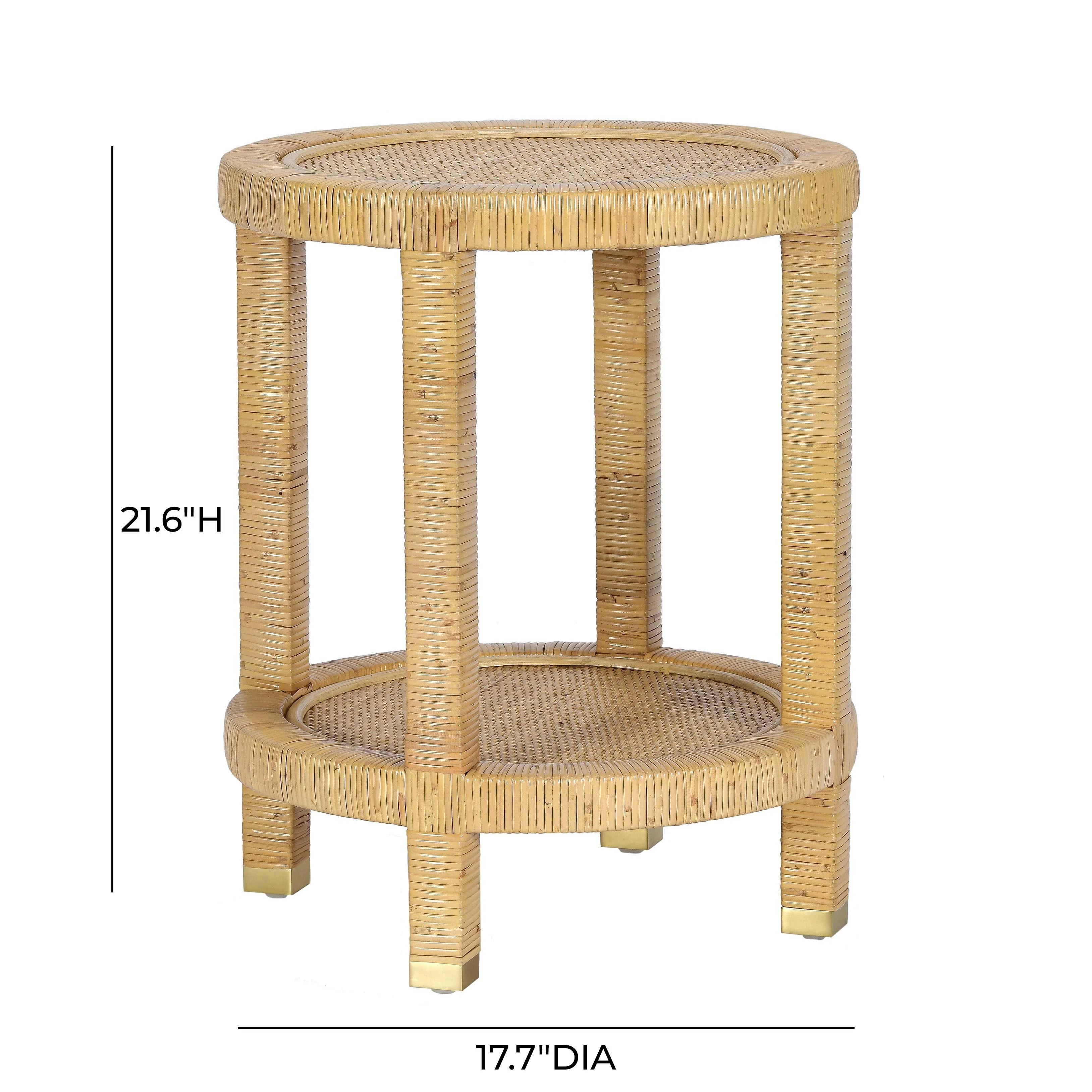 Amara Natural Rattan Side Table - Image 5