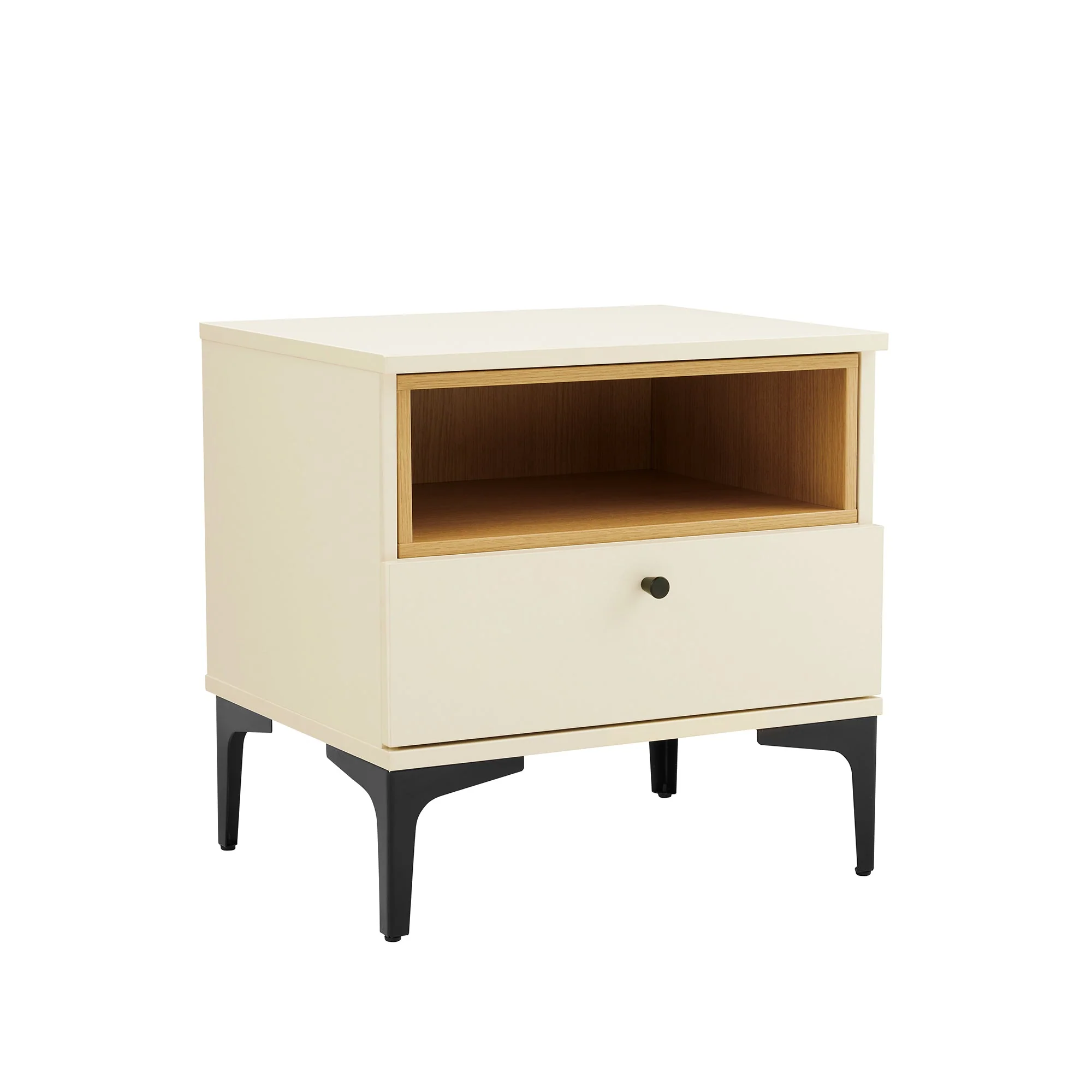 Amara Nightstand in Cream and Natural Oak (set of 2) - Image 6